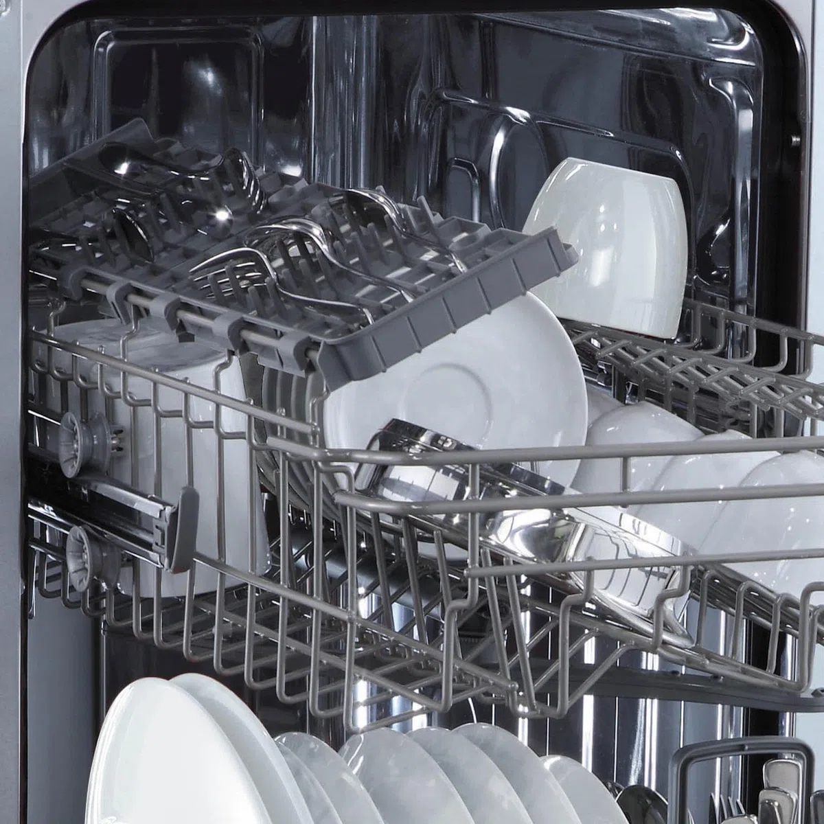 Oranier Einbau Spülautomat 45 cm - vollintegrierbare Spülmaschine mit Besteckablage - 4 Programme - Geschirrspülmaschine für 10 Gedecke - GSV345