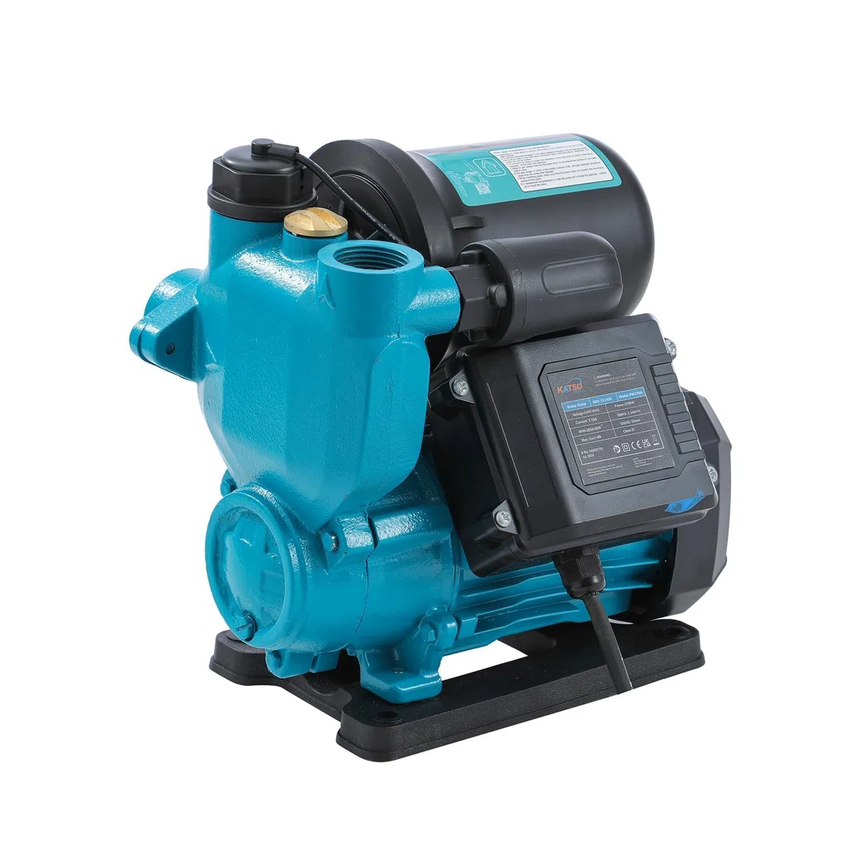 KATSU Wasserpumpe Hauswasserwerk Gartenpumpe 370W, Automatische Druckregelung, selbstansaugend geeignet für Haus- und Gartenwasserhähne 151436