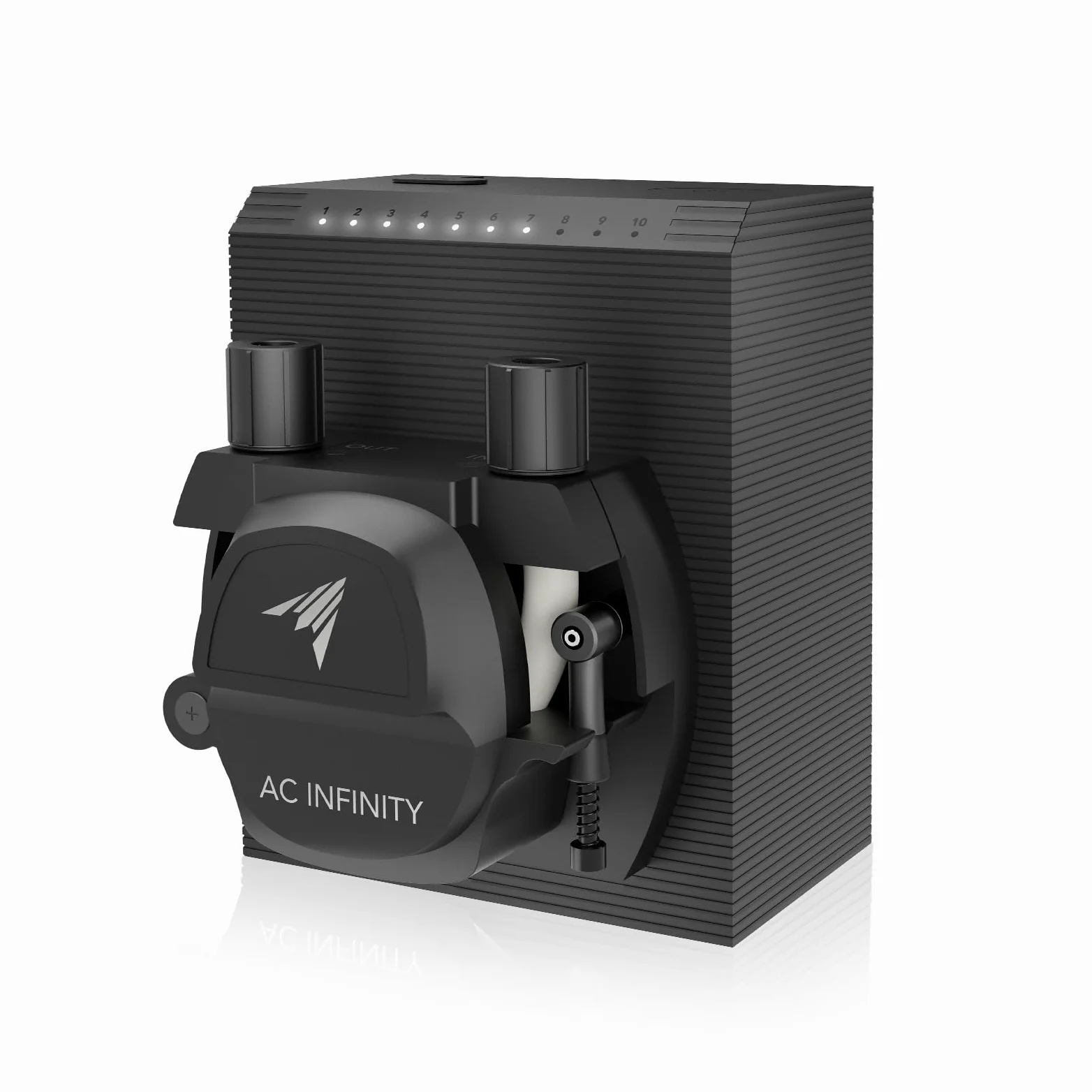 AC Infinity Peristaltische Dosierpumpe, 10-stufige Steuerung mit einstellbarer Durchflussrate von 21–210 ml/min, Rollerpumpe für Hydroponik, Aquarien, wissenschaftliche Labore
