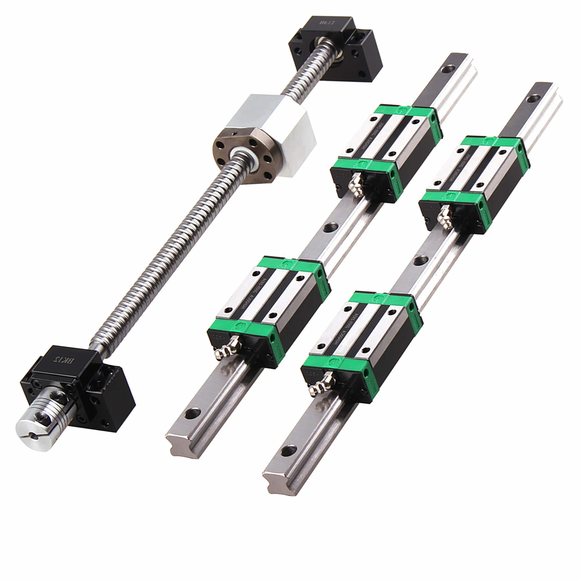 Linearführung HGR20 800mm Linearschiene mit 4PCS Gleitblock + 1PCS SFU1605 800mm Kugelumlaufspindel mit Kugelmutter, BF12/BK12 Unterstützung, DSG16H, Kupplung für 3D Drucker CNC Maschine