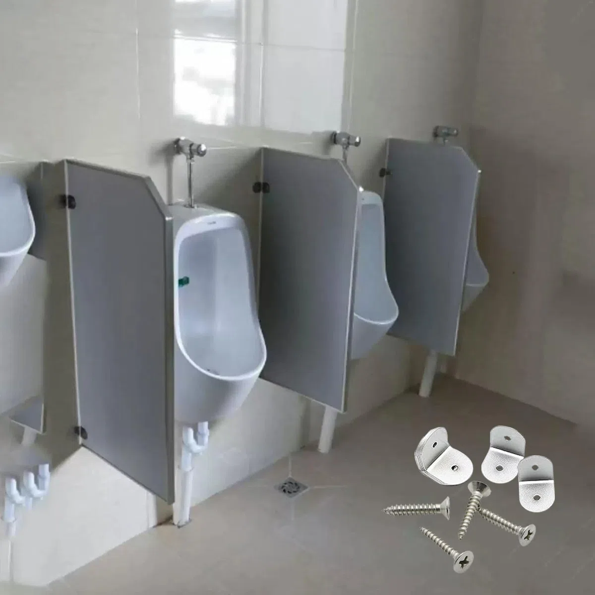 Urinal-Trennwand Wandmontage Schwarz 90x40 cm Hartglas Trennwand für Toilette WC, WC Trennwand für WC Trennwand, Schamwand Urinaltrennwand, geeignet für Schulen und öffentliche Plätze