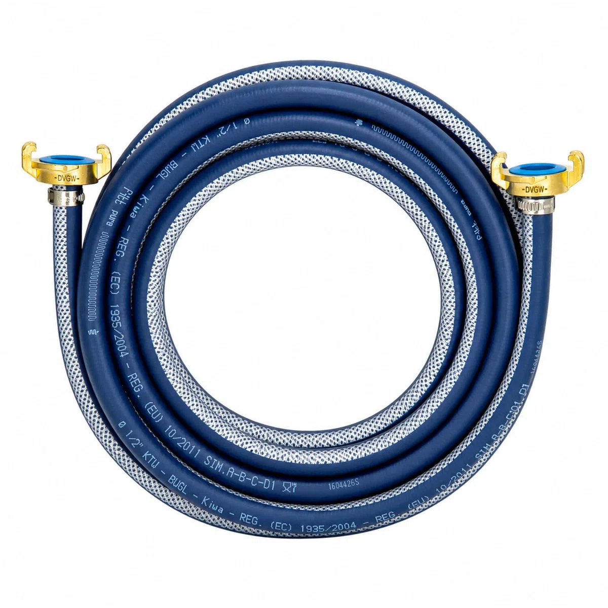 Valekna Trinkwasserschlauch-Set 1/2 Zoll, 25m mit 2 GEKA plus Trinkwasserkupplungen – Lebensmittelschlauch KTW-BWGL geprüft, DVGW-zertifizierte Kupplungen, 10 bar, hochflexibel & UV-beständig