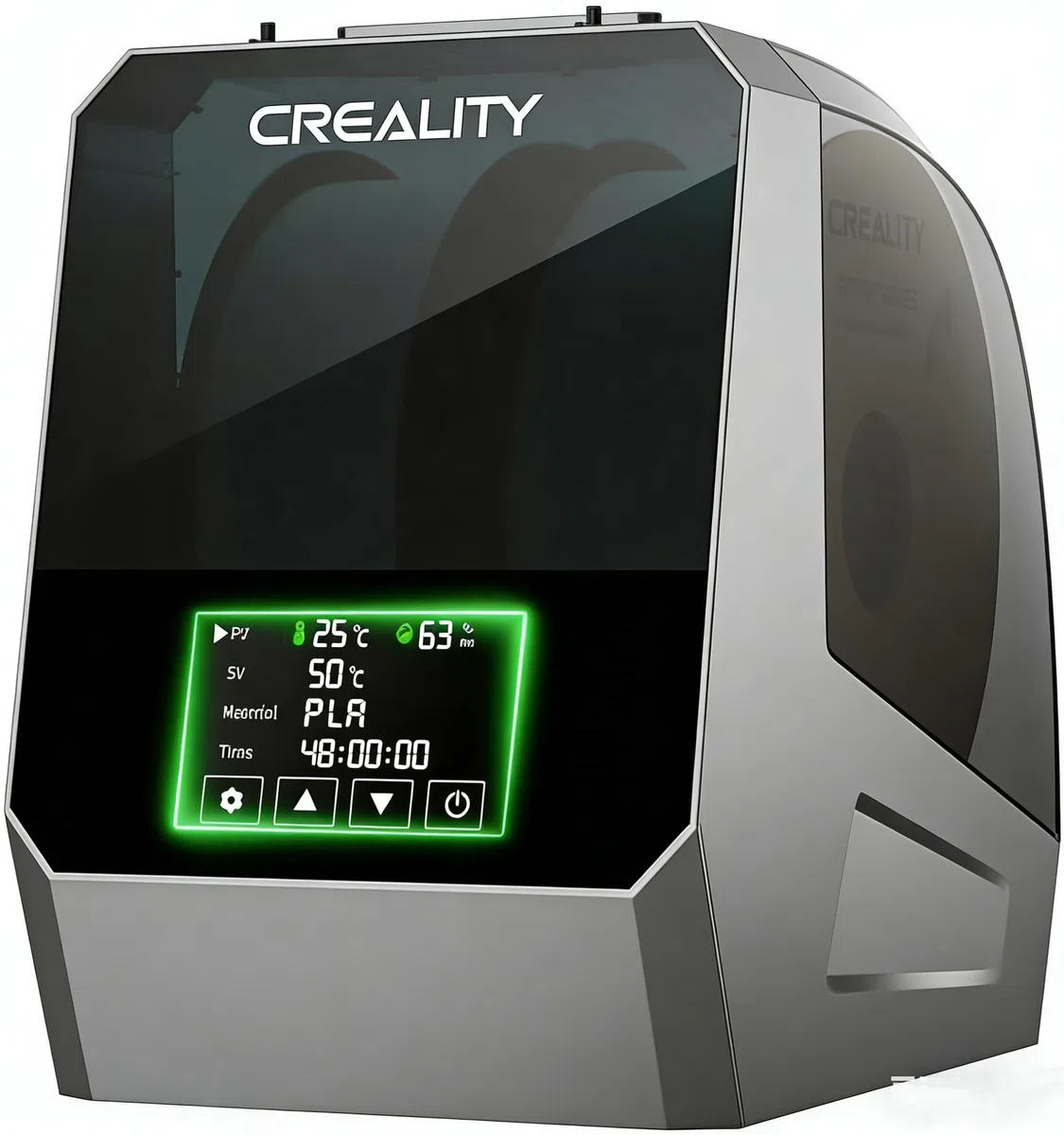 Creality Space Pi Filament Dryer Plus, Doppelrollen Filament Trockenbox, 360° Heiztrocknung mit Lüfter und Touchscreen, 3D-Drucker Filament Spulenhalter für 1,75/2,85/3 mm PLA, PETG, ABS, TPU