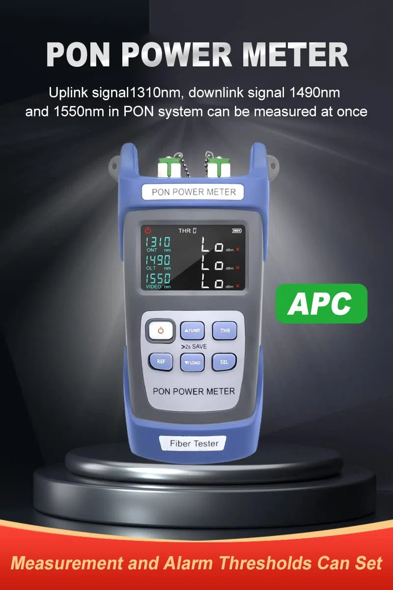 TM581 PON Power Meter SC/APC Glasfaser-Tester ONT/OLT 1310nm/1490nm/1550nm für Anwendung und Betrieb und Wartung von Glasfasernetzwerken