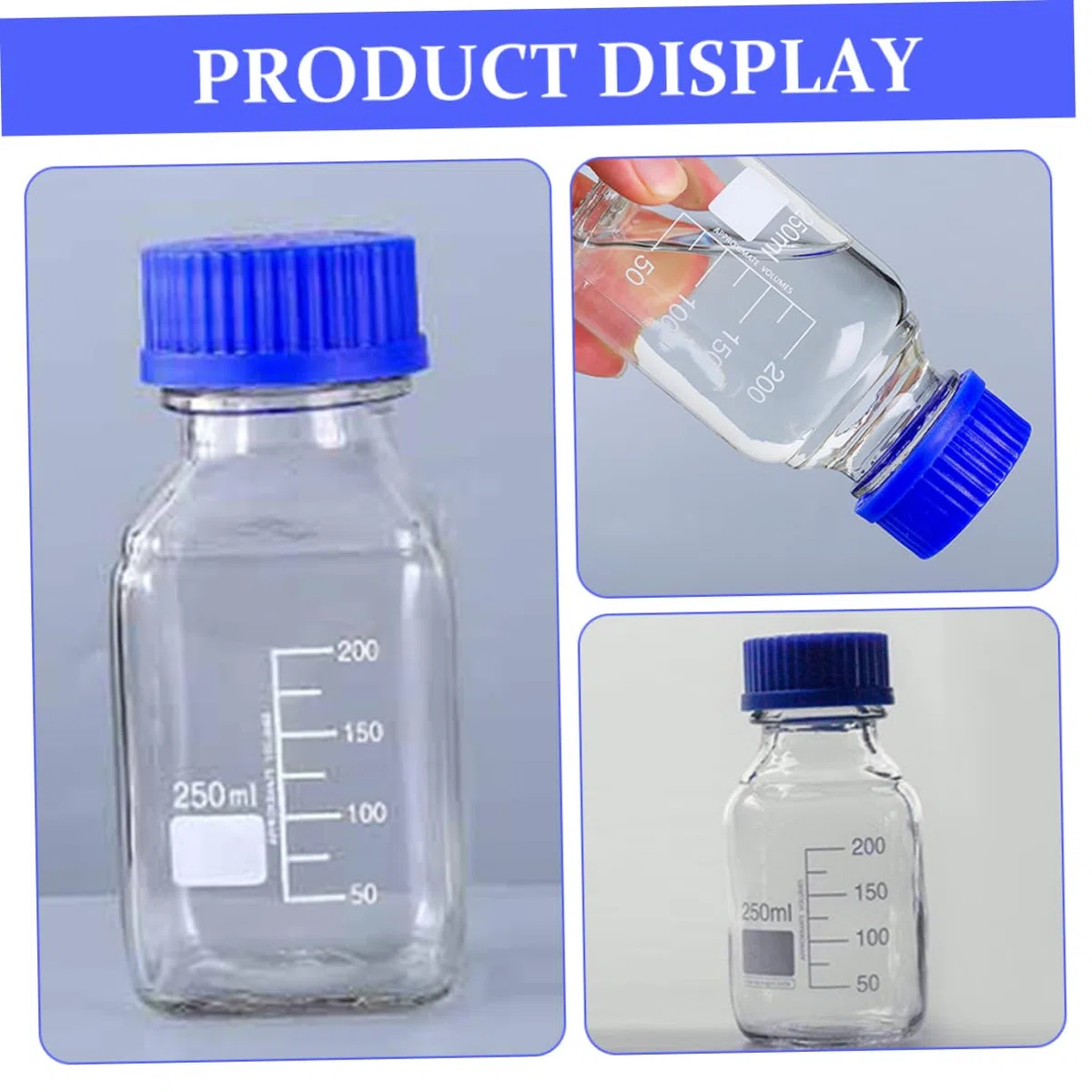 ULTECHNOVO 6 Stk Flasche Mit Chemischen Reagenzien Kleine Fläschchen Probenflaschen Medienflaschen Kleine Probeflasche Flaschen Zur Aufbewahrung Von Medien Glas