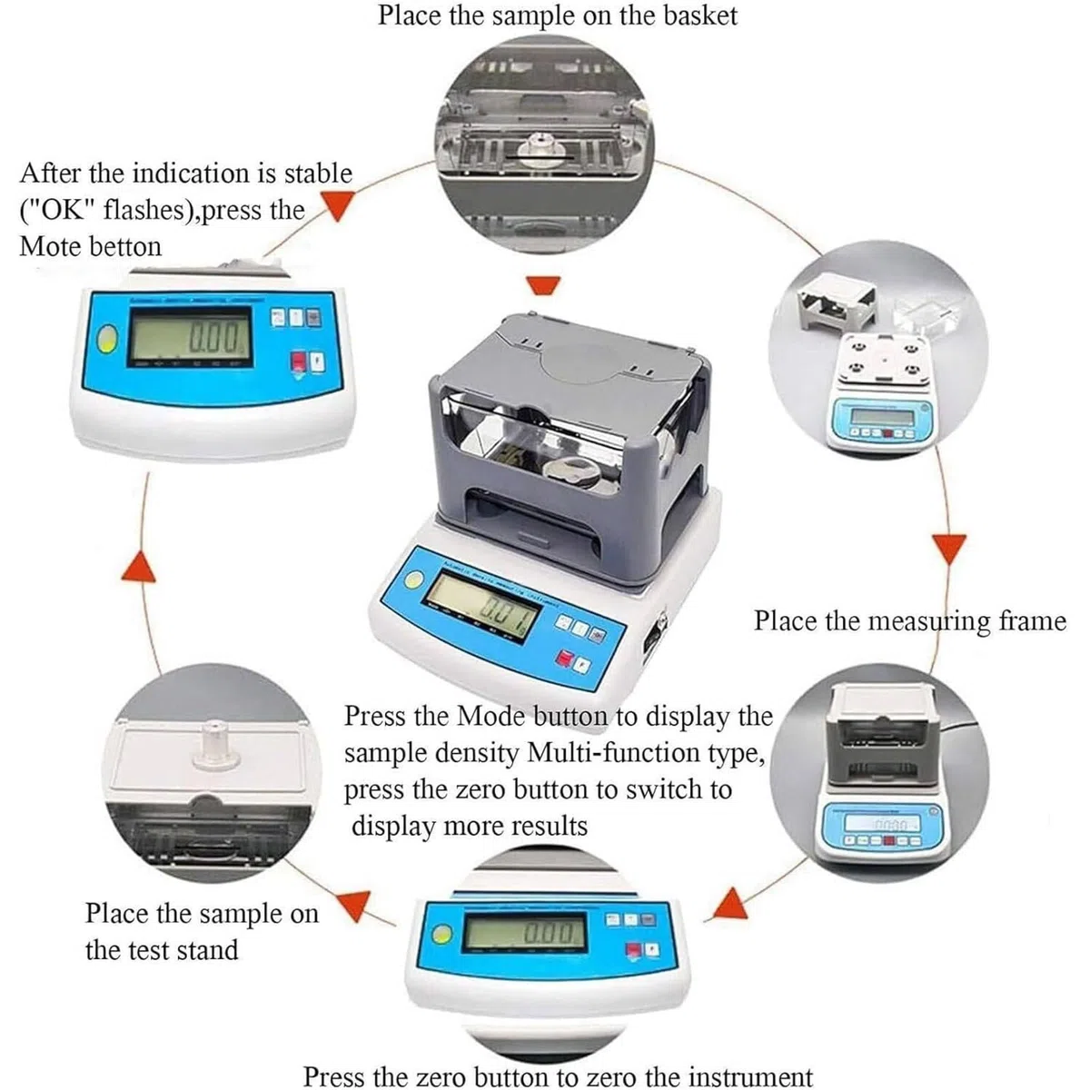Digitaler elektronischer Analysegerät für Goldreinheit, max. 600 g Gewichtskapazität für genaue Goldqualitätsbewertung und -prüfung