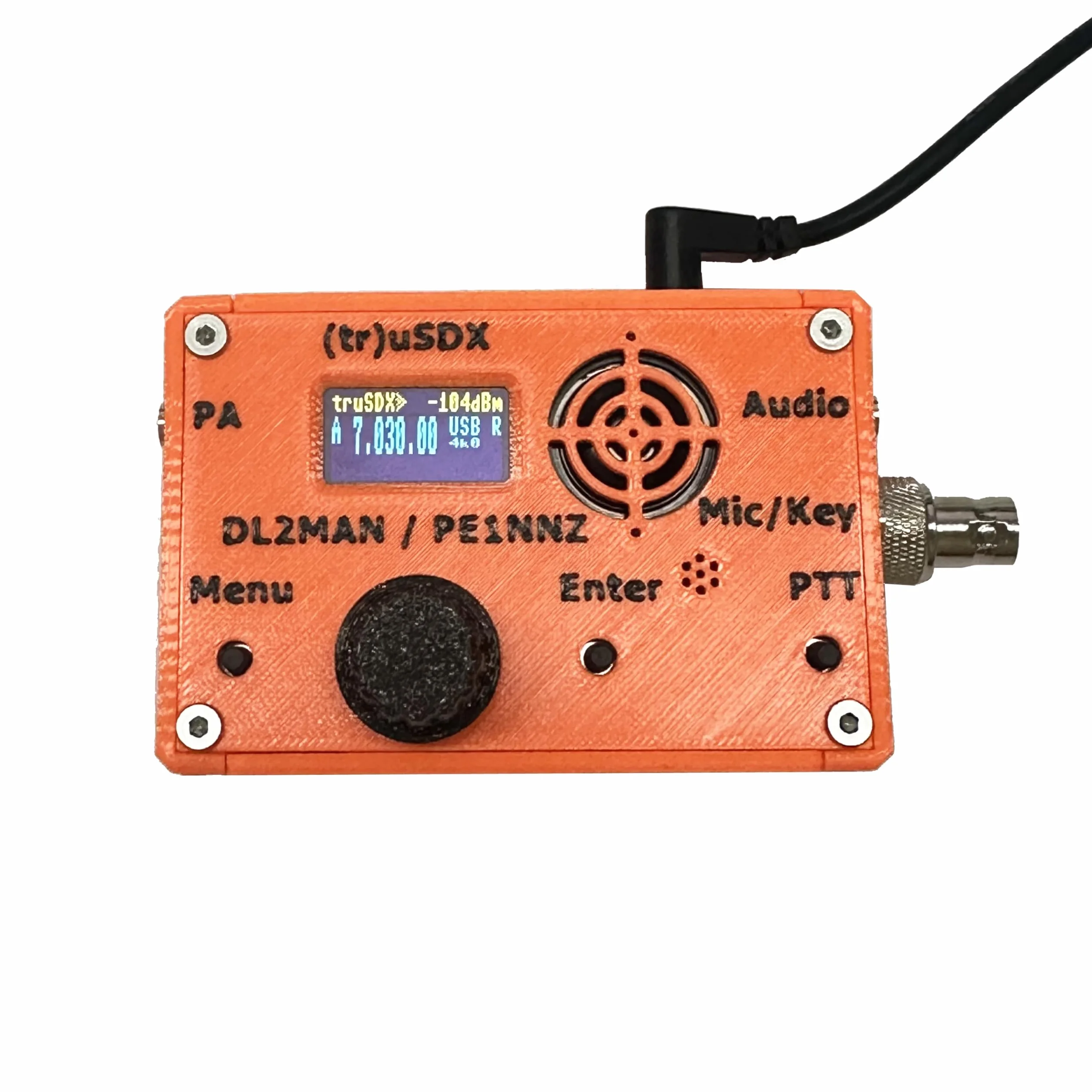 MALAHIT tr usdx transceiver 5-Band usdx Multimode QRP Assembled with case solid orange by PE1NNZ and DL2MAN