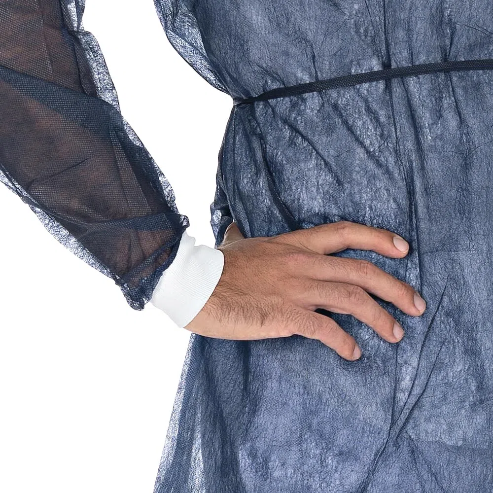 FRANZ MENSCH 100 Stück Hygonorm Kittel Med Eco mit Strickbündchen | PP, grün, L, L: 115cm, Umfang: 140cm, Karton, Kittel für Labor, Medizin, Arbeit,Fremdschutz,Schutz vor Keimverschleppung