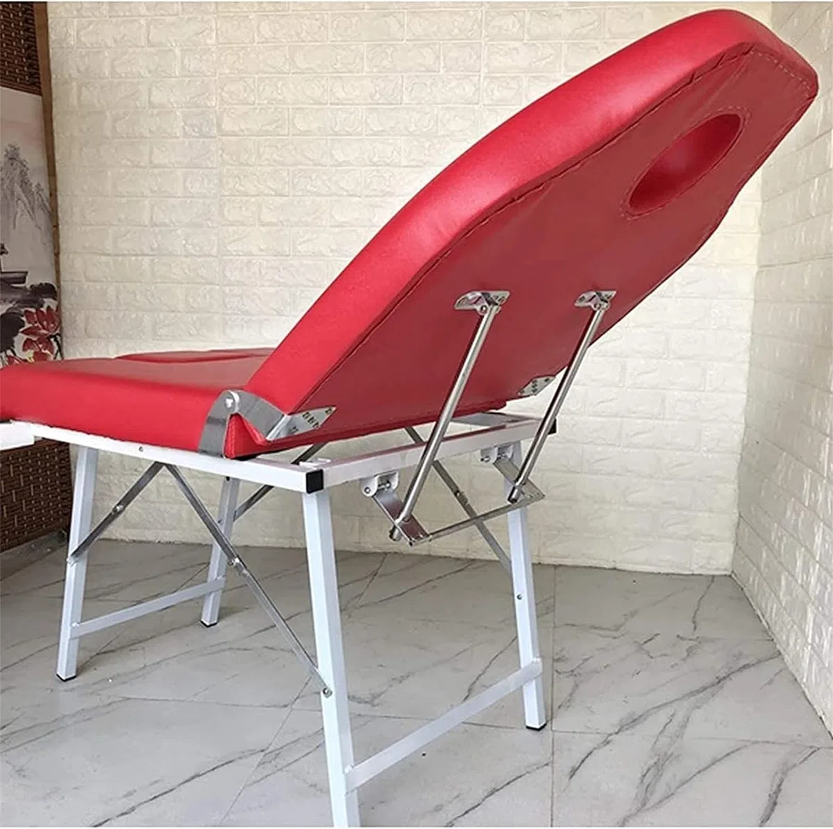 Gynäkologischer Untersuchungsstuhl, Tragbarer Klapp-Gynäkologie-Operationsbett Gynäkologische Chirurgie-Liefertisch Medizinischer privater Pflegestuhl 130x65x70cm
