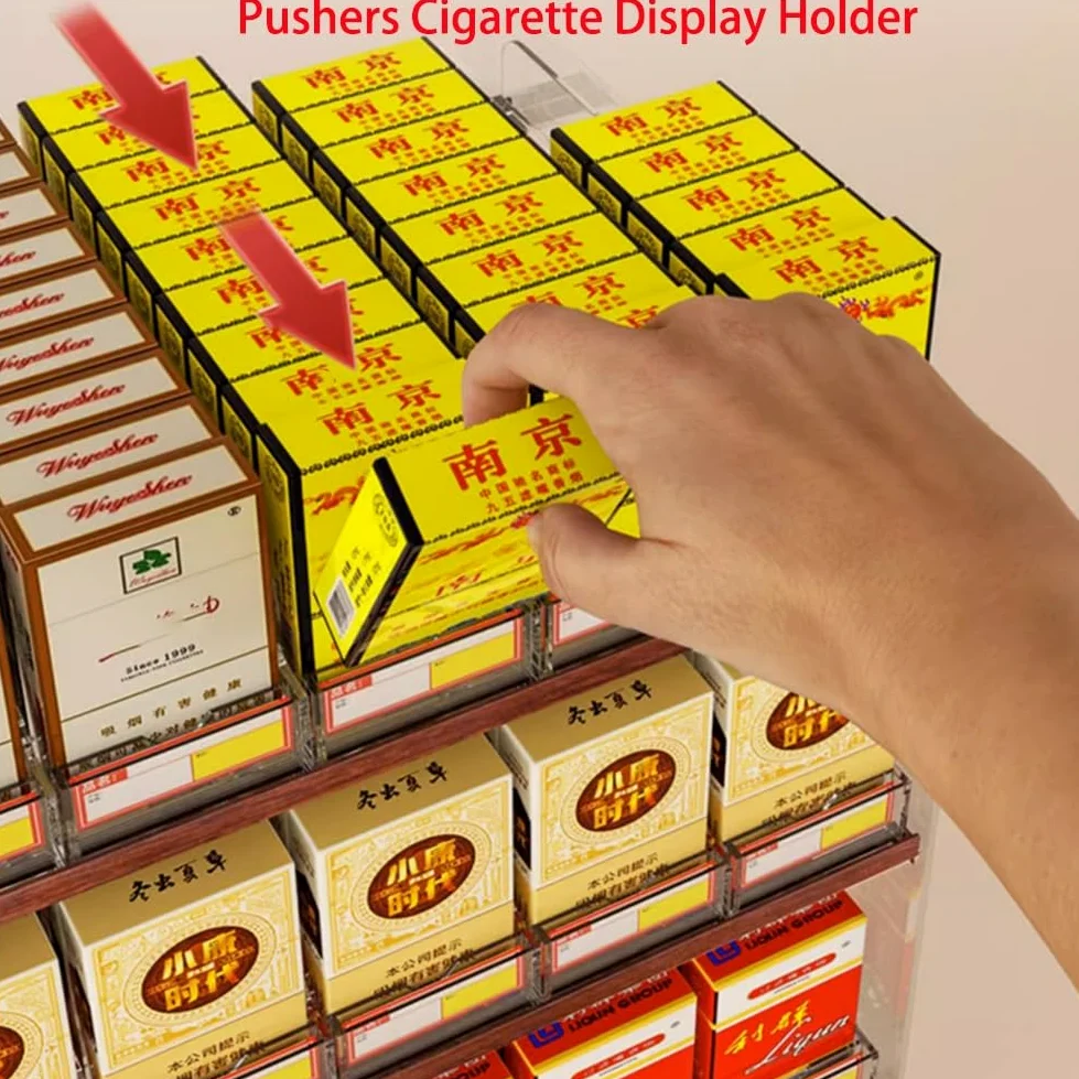 exproyzk Zigarettenständer - Streichholzschachtel-Display - Zigaretten, Zigarren, Süßigkeiten Display-Ständer - Laden-Display-Regale - Wand- Oder Thekendisplay (Farbe : klar, Größe : 62.5x29x87cm)