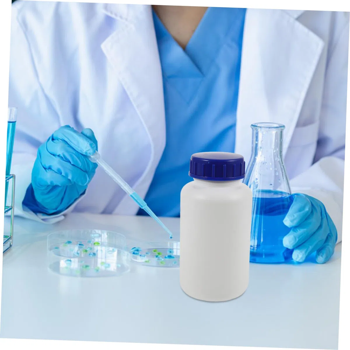SOLUSTRE 15stücke Reagenzflaschen Aus Dickem Auslaufsichere Laborprobenbehälter Für Chemikalien Und Reagenzien Für Und Industrie