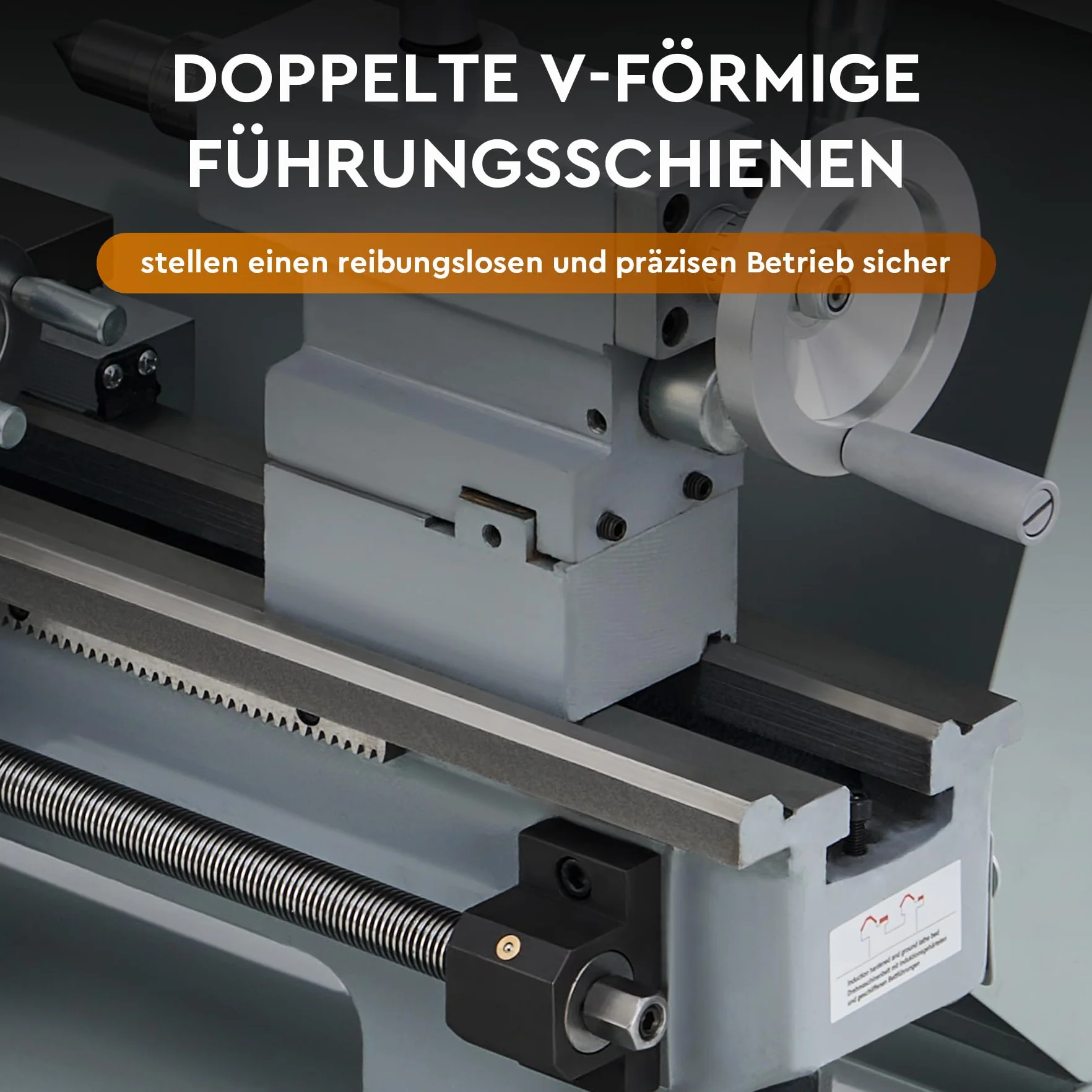 CREWORKS Drehmaschine 750W Metalldrehmaschine 8 x 16 Zoll Tischdrehmaschine 210 x 400MM Drehbank Metall 2500 RPM Mini Drehmaschine für Metallbearbeitung Metal Lathe (8 x 16 Zoll)