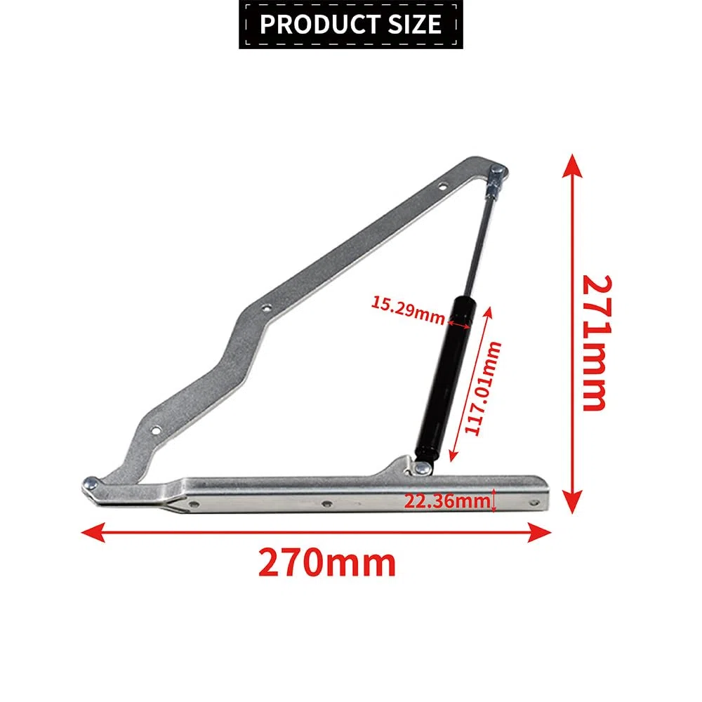 2xHydraulische Kolben-Gasdruckfeder 200N Hydraulikkolben Scharnier Deckel Schließen Halterung Ersatz Kompatibel mit Keter Store It Out Premier XL Grande Store Jumbo Mülltonnenbox Scharnier