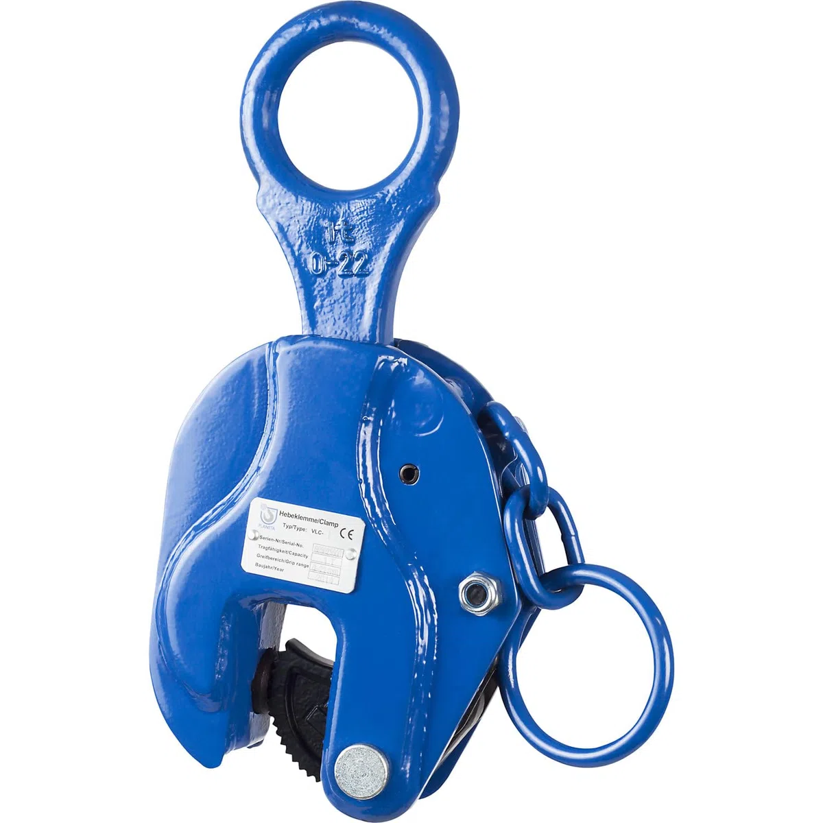 Planeta F00001 Hebeklemme VLC-1 | 1000 kg Tragfähigkeit | 0-22 mm Greifbereich | 3,5 kg Gewicht