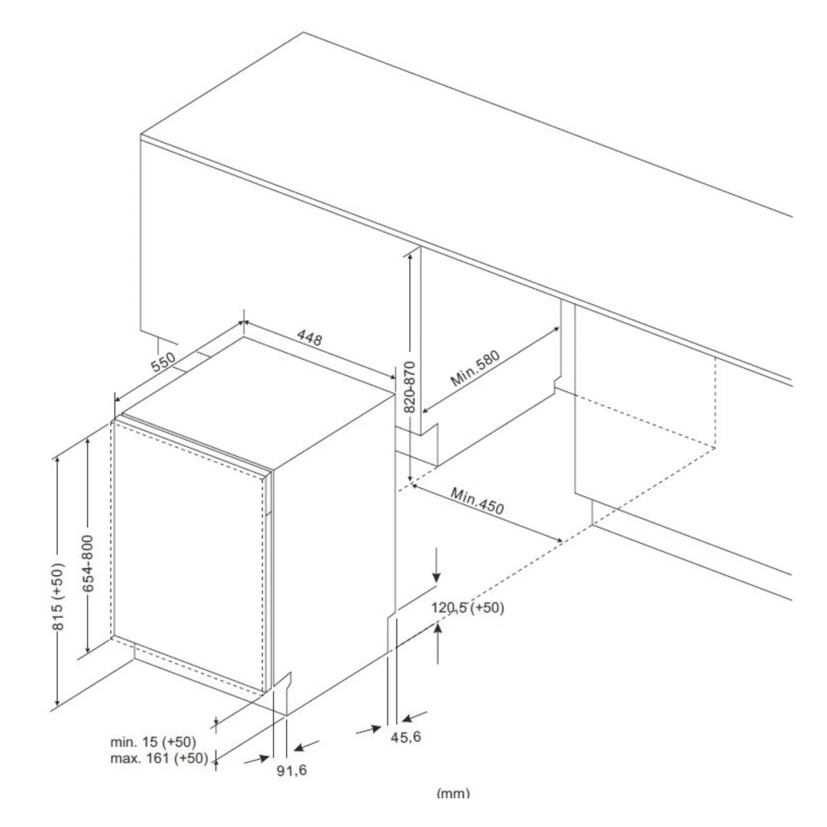 Amica EGSPV 584 900 Einbau-geschirrspüler / 10 MG / 3 Körbe /5Progr/ Auto/OpenDry/BlueDot/AQS /42dB/ Energieeffizienzklasse B