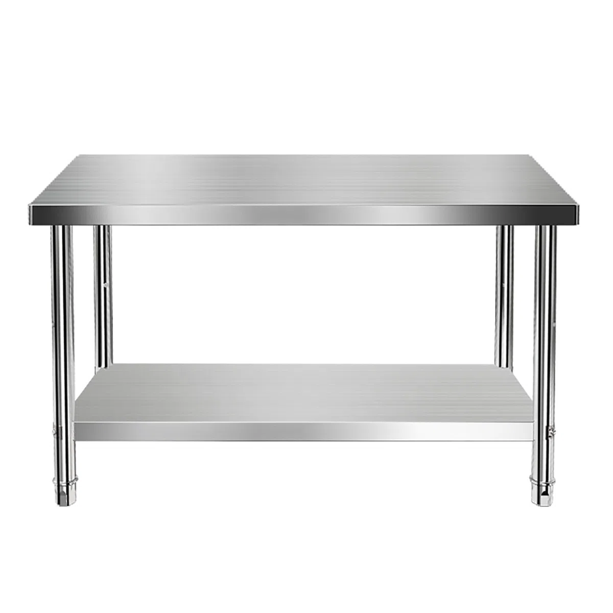 Edelstahl Arbeitstisch Küche, Arbeitstisch Edelstahl, Edelstahltisch Mit Unterboden, Arbeitstisch Mit Verstellbare für Restaurant Haus Und Hotel(120 * 40cm/47.2 * 15.7")
