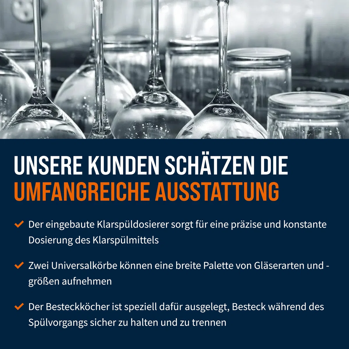 GastroHero Gläserspülmaschine Eco 35 230 V, Gläserspüler Gastronomie, Gläserspülmaschine Gastro, Gastronomiebedarf, Energiesparend, Schnellzyklus, Ideal für professionelle Küchen und Bars