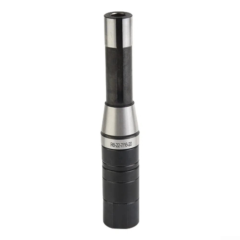 R8 Schaftfräsdornhalter für 22mm Zahnradschneider, Planfräser & Schlitzsägen - 189mm schwarz oxidierter Stahl, 7/40.6 cm-20 Deichselgewinde, kompatibel