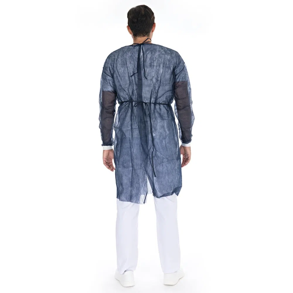FRANZ MENSCH 100 Stück Hygonorm Kittel Med Eco mit Strickbündchen | PP, grün, L, L: 115cm, Umfang: 140cm, Karton, Kittel für Labor, Medizin, Arbeit,Fremdschutz,Schutz vor Keimverschleppung