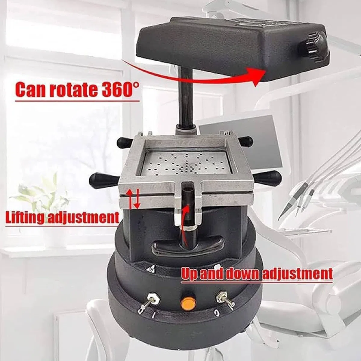 Vakuumformmaschine, Dental-Vakuumformmaschine, Thermoform-Laborausrüstung, 1200 W, verstärkte Adsorption – Labor-Vakuumform-DIY-Prothesen-Set