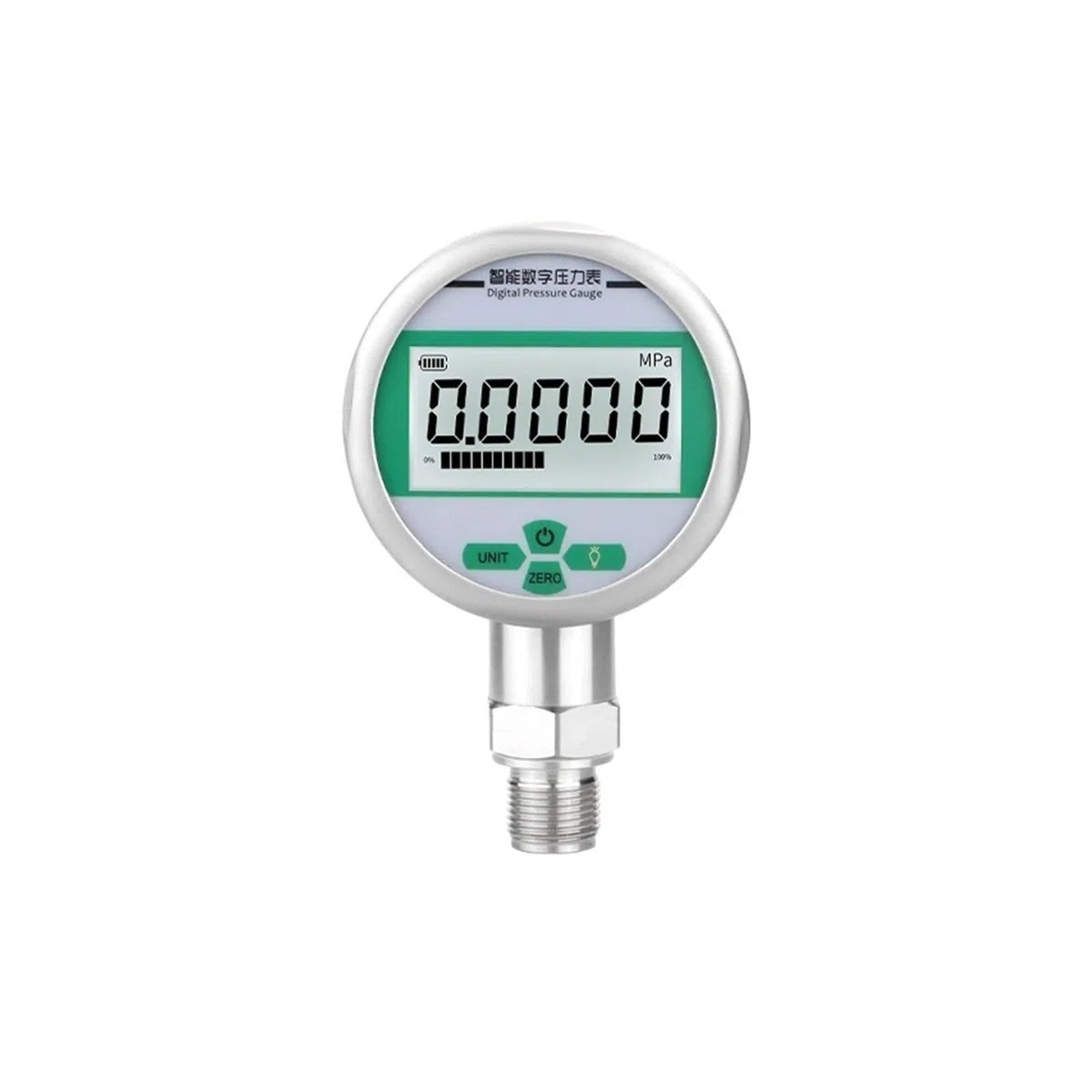 Druckregler, Digitale Manometer, Manometer, 80 mm, 0,5% FS, 4-stelli Anzei, 0–100 MPa, 5 Einheiten Mpa, Kpa, Psi, Bar, kg/cm2(M20-1.5,0-0.1Mpa)