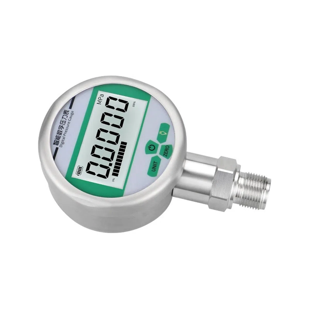 Druckregler, Digitale Manometer, Manometer, 80 mm, 0,5% FS, 4-stelli Anzei, 0–100 MPa, 5 Einheiten Mpa, Kpa, Psi, Bar, kg/cm2(M20-1.5,0-0.1Mpa)