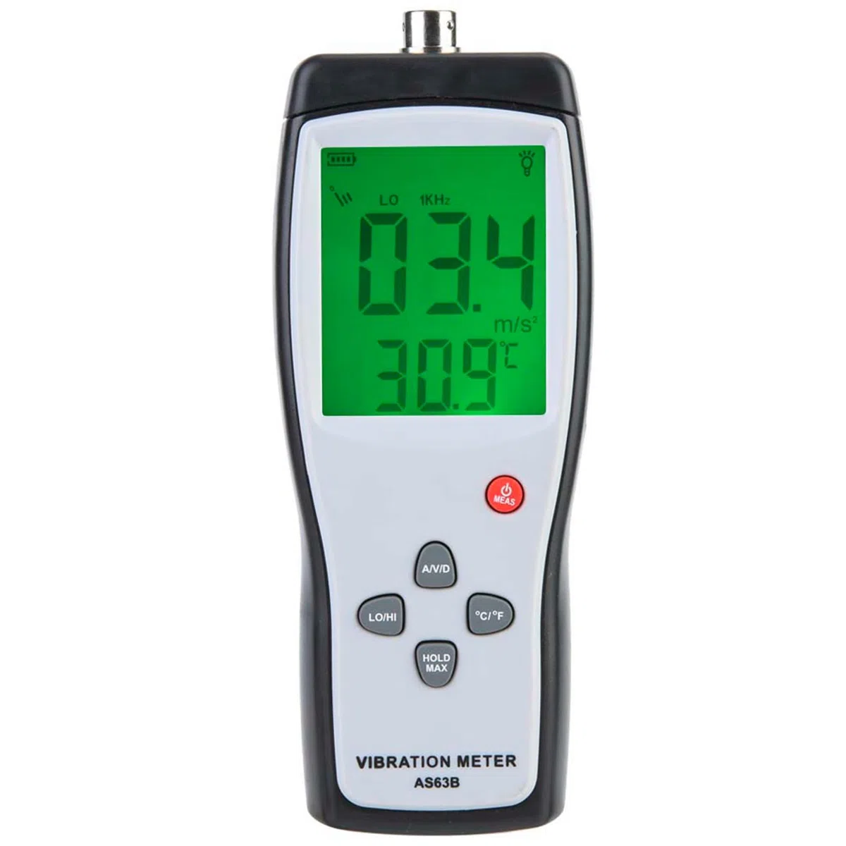 Vibrationsanalysator-Tester, LCD-Vibrationsanalysator, LCD-Vibrationstester, Messgerät, Vibrometer, Messgerät, Analysator, Vibrationstester AS63B, Analysieren Sie den Eingang