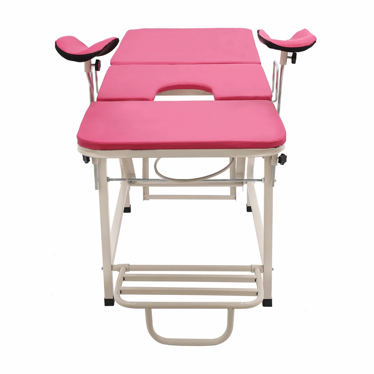 Gynäkologischer Stuhl,Gynäkologischer Untersuchungstisch, Kreißsaalstuhl,Max 150kg,Verstellbar Rückenlehne& Beinbrett,Behandlungsstuhl Medizinstuhl,165 * 60 * 80cm (Rosa)
