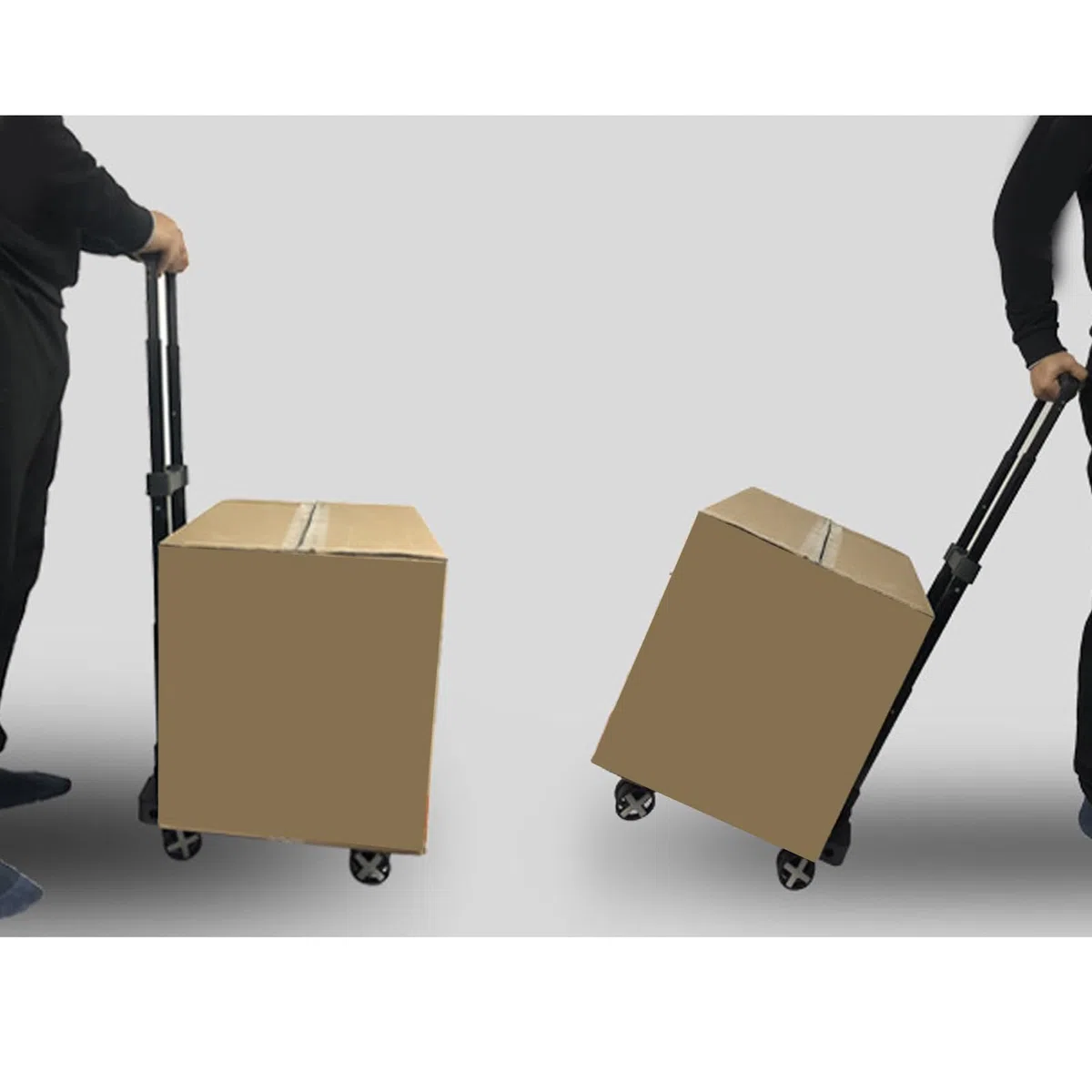 Cocoarm Zusammenklappbarer Sackkarre, Faltbarer Sackkarre aus Aluminiumlegierung mit Drehbaren Rädern, Rollender Gepäckwagen mit Flacher Plattform für Einkäufe, Reisen, Lebensmittel und den Täglichen