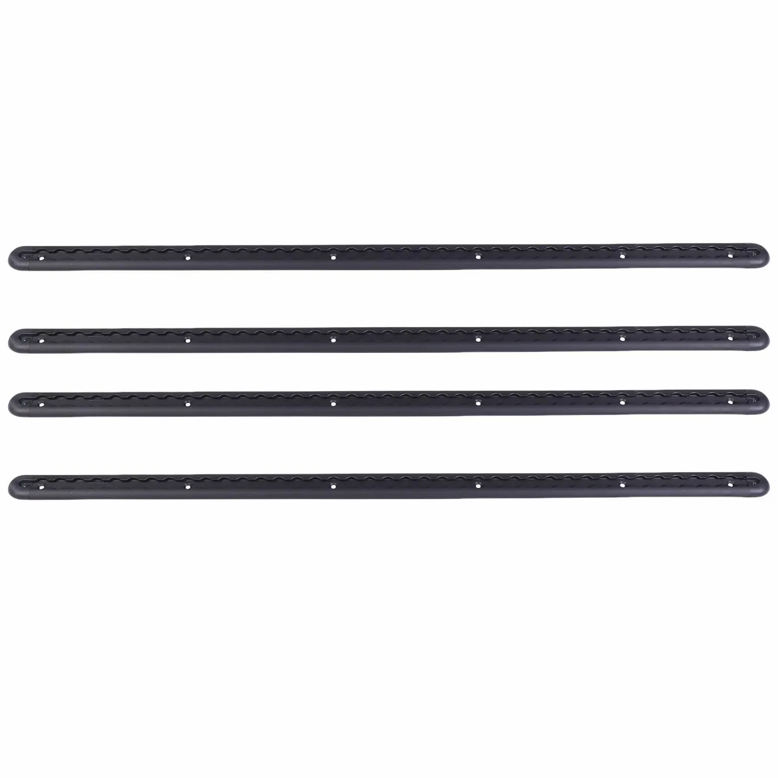 SEAFRONT L-Schiene, 1 M Langes Aluminium-Ladungskontrollschienensystem, Robuste Zurrgurte mit 8 O-Ring-Anschlüssen für Motorräder, Geländefahrzeuge, LKWs, Anhänger, Schnelle Installation (Black)