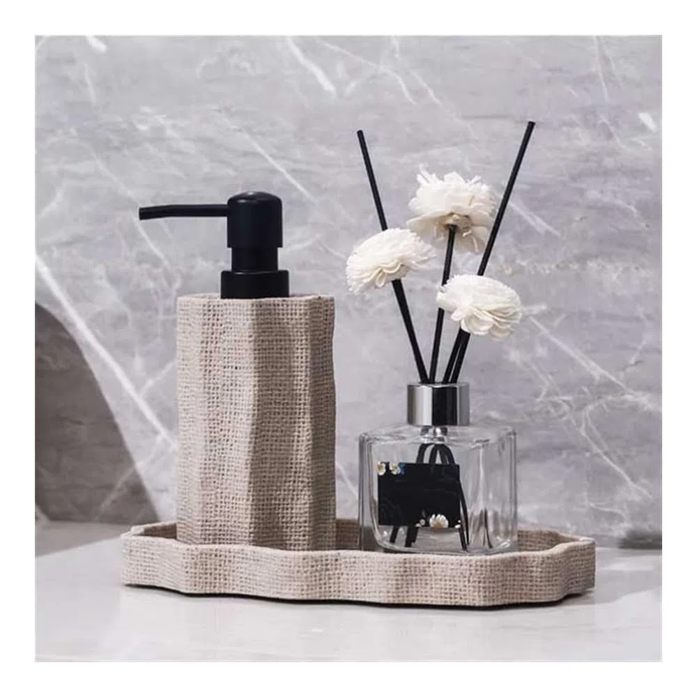 SoapDispenser 400 ml Haushaltsseifenspender für Küche und Bad zur Abgabe von Waschmittel, Handseife, Duschgel mit Pumpe, Seifenablage