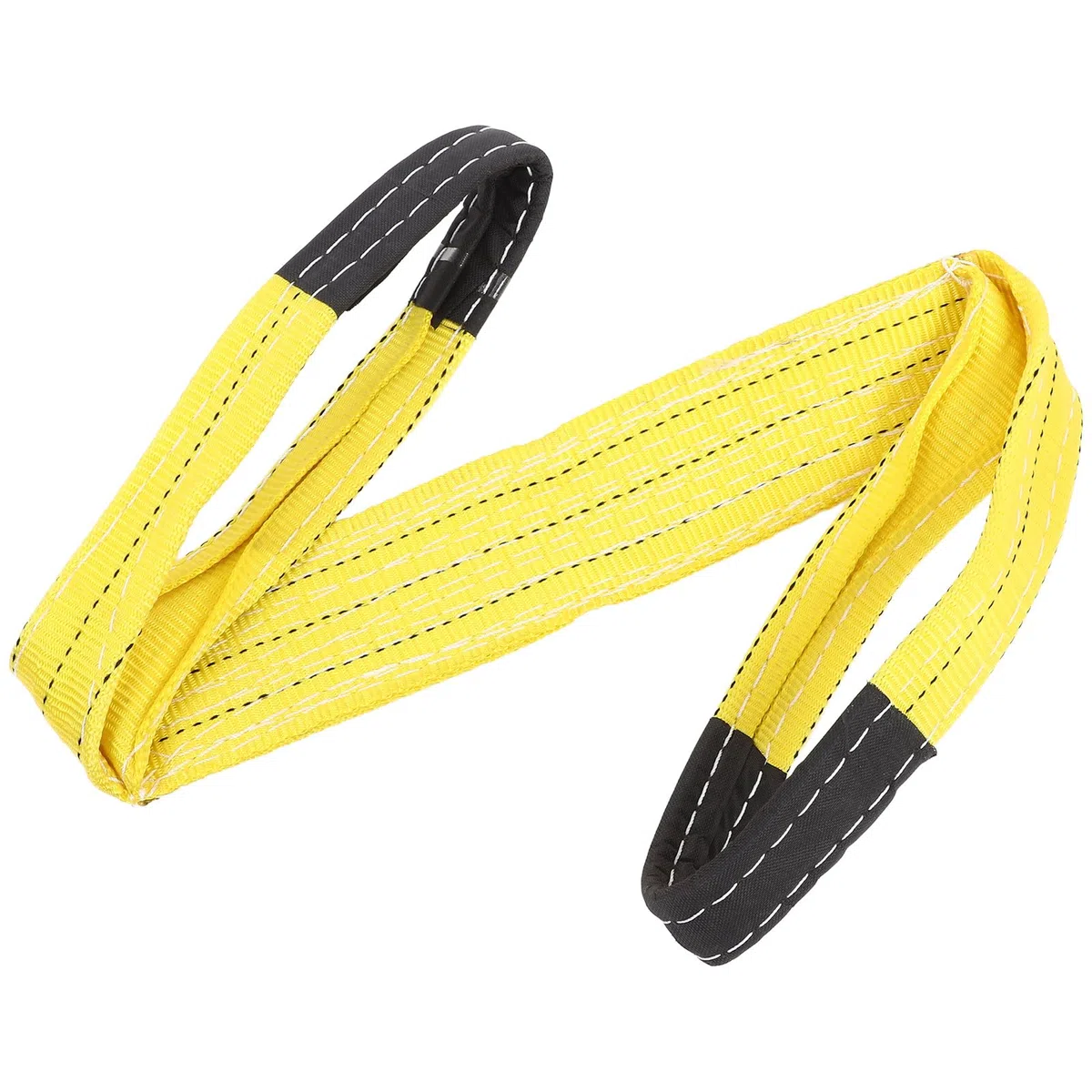 2 Stück Teiliges Hebegurt Tonnen Tragkraft Schwerlast Polyester Flachband Hebeschlinge mit Farblich Differenzierten Enden Robust für Möbelumzug Maschinenheben und Abschleppen