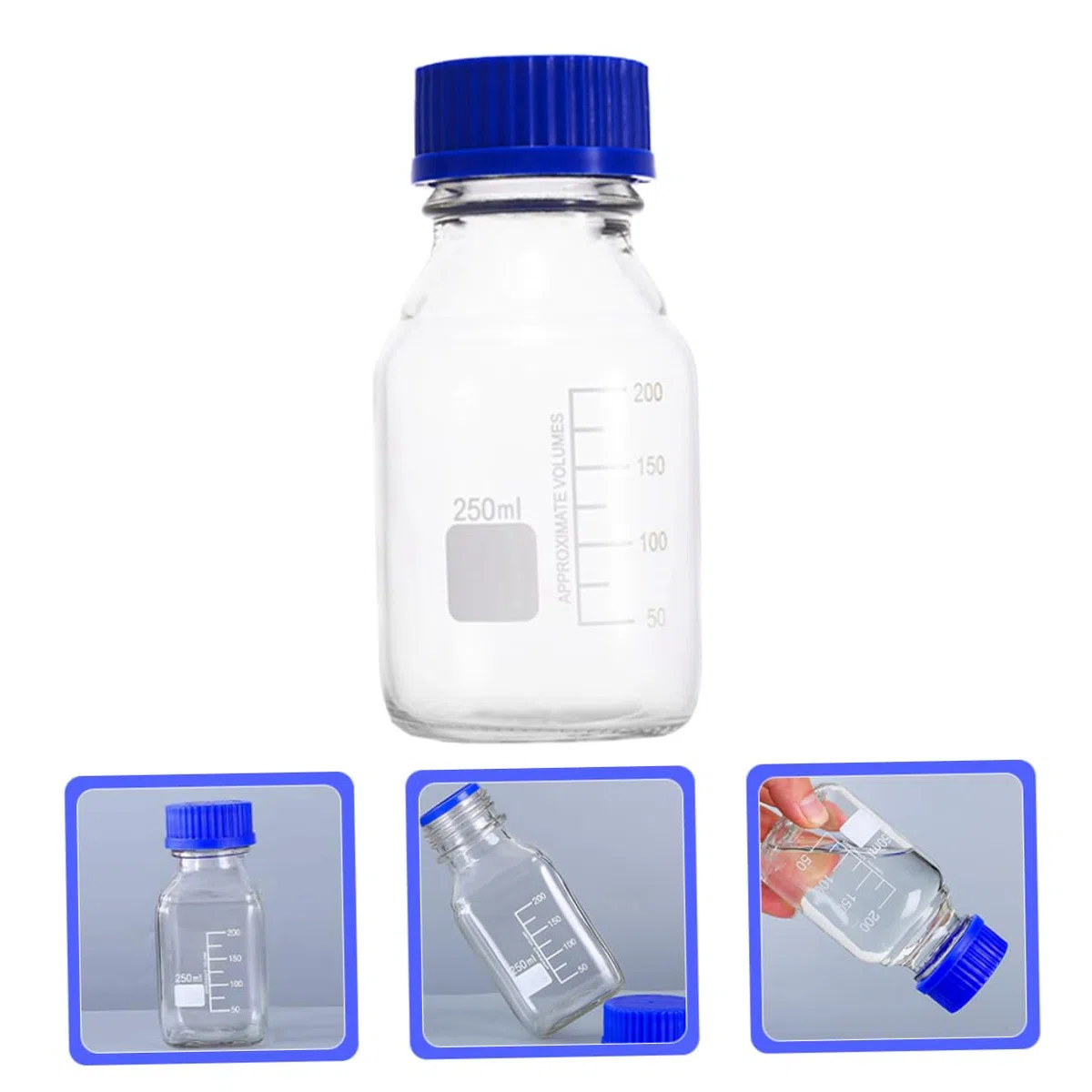 ULTECHNOVO 6 Stk Flasche Mit Chemischen Reagenzien Kleine Fläschchen Probenflaschen Medienflaschen Kleine Probeflasche Flaschen Zur Aufbewahrung Von Medien Glas