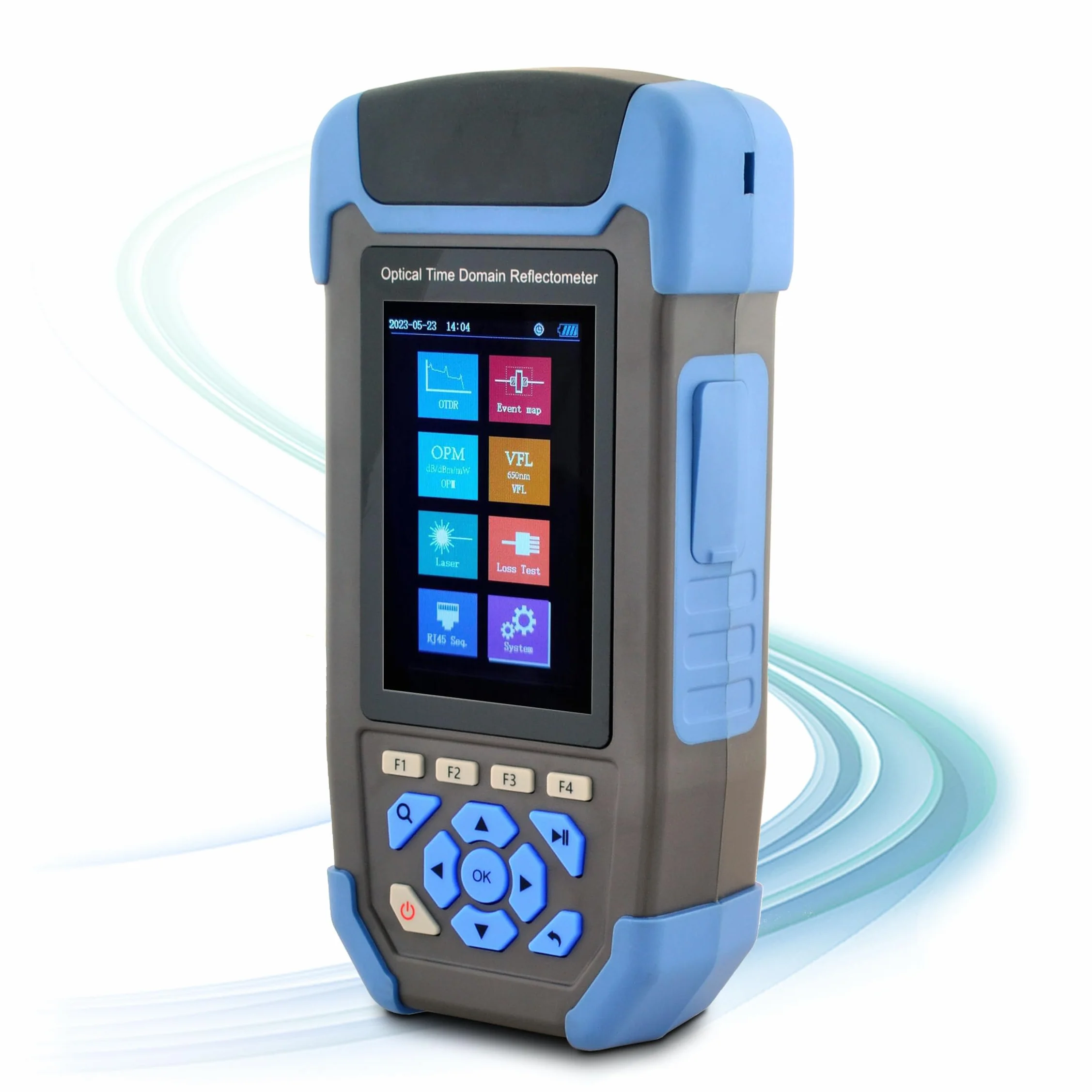 1310/1550nm 24/22dB Tragbares 8in1 OTDR + EreignisKarte+Verlusttest+VFL+OPM+OLS+RJ45-Reihenfolge+Beleuchtung 3,5” Screen LWL Tester mit SC/UPC+FC/UPC+LC/UPC&APC (OTDR42F-T1)