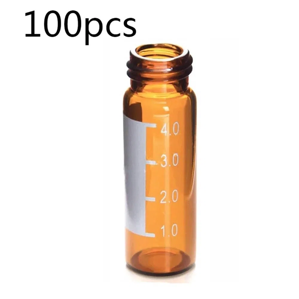Laborausstattung und -bedarf 100 Stück braune Fläschchen 4 ml mit schwarzer, oben offener Kappe for Experimente