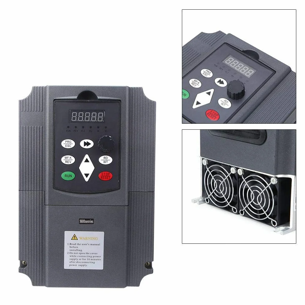 9000-3T-01100G Frequenzumrichter, 11 kW 380 V AC VFD-Wechselrichter, 3-Phasen-Universal-Mini-Frequenzumrichter Eingebauter PID-Regler