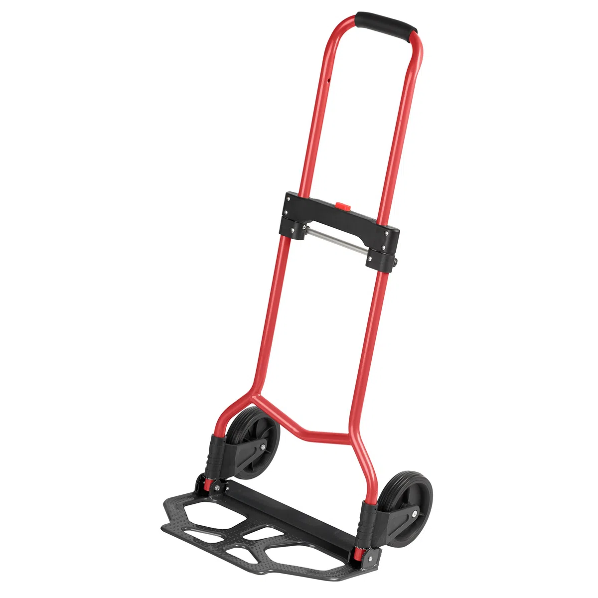 Meister Sackkarre - 70 kg Tragkraft - Klappbar inkl. Rädern - Stufenlos höhenverstellbarer Griff mit Soft-Überzug - Mit Vollgummi-Laufflächen - Aus Stahl / Handkarre / Transportkarre / 8985760 | Klappbar inkl. Rädern – Stufenlos höhenverstellbarer Griff m