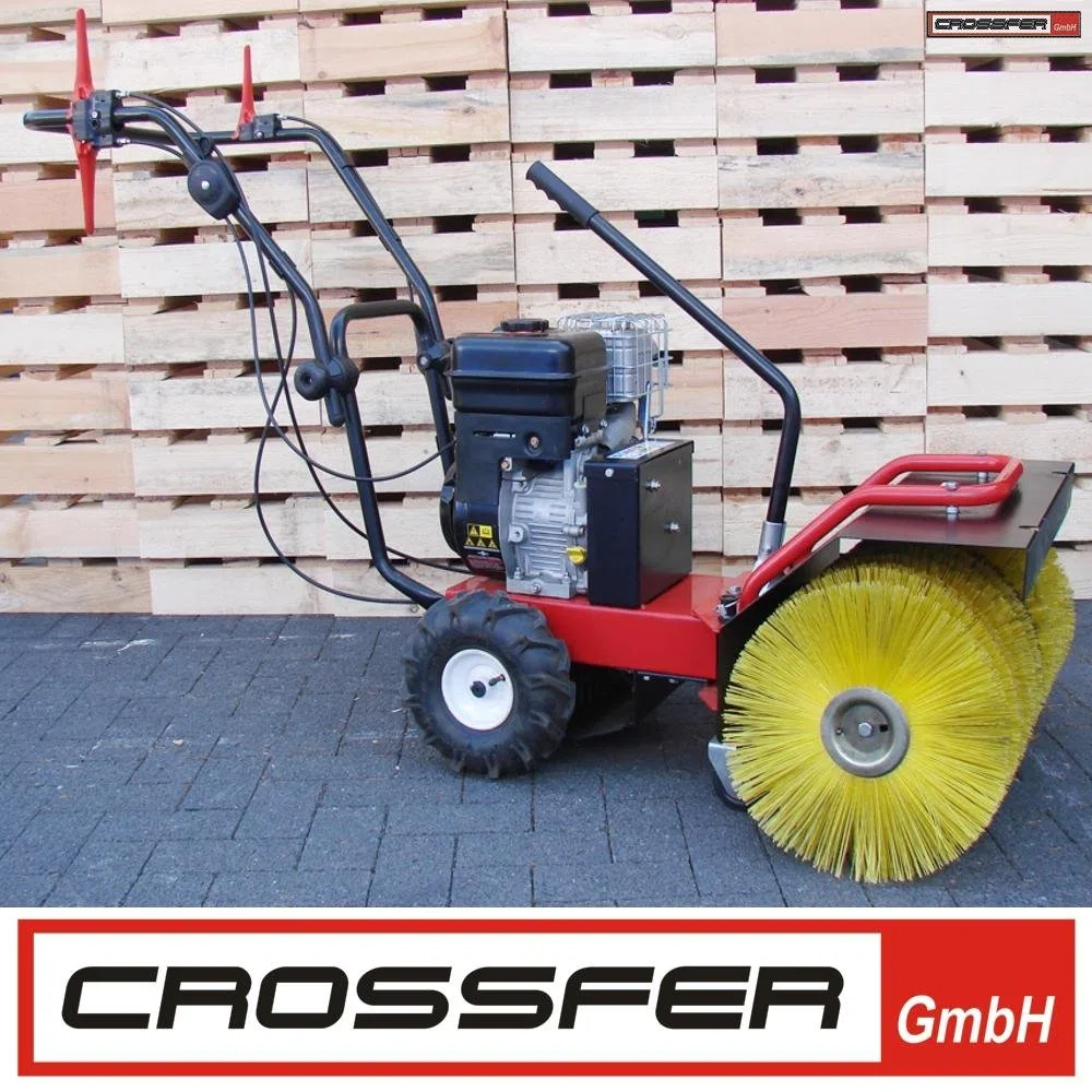 CROSSFER Benzin Kehrmaschine 6,5PS mit verstellbarer Bürste
