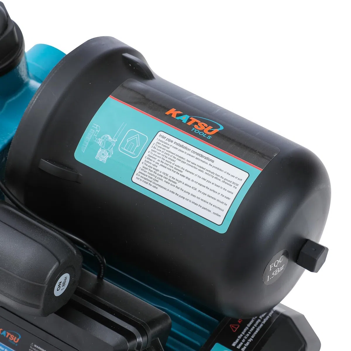 KATSU Wasserpumpe Hauswasserwerk Gartenpumpe 370W, Automatische Druckregelung, selbstansaugend geeignet für Haus- und Gartenwasserhähne 151436