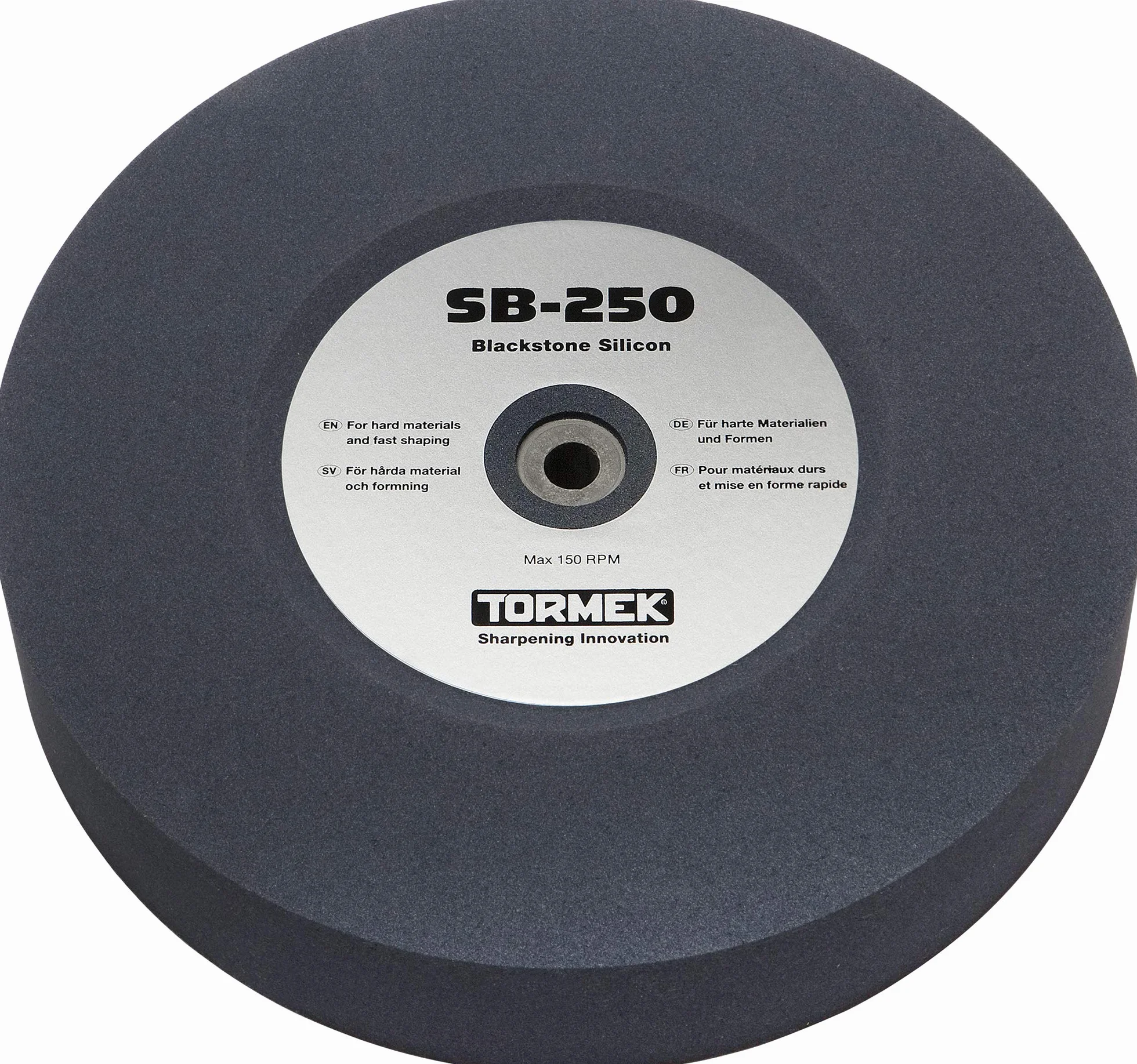 Tormek Blackstone Silicone Grindstone SB-250 Der Silikon-Blackstone Schärfer, der speziell für Hochgeschwindigkeits- und exotische legierte Stähle hergestellt wurde. Passend für Schärfsysteme T-7 und