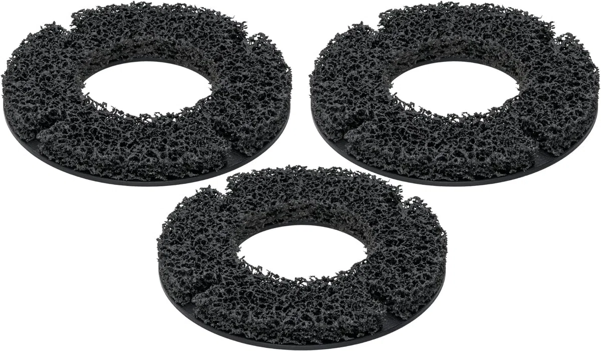 HAZET Ersatz-Schleifscheiben für Radnaben-Schleifer 4960R-0160/3 I 3-teiliges Set I 160 mm I Schnelle Reinigung der Kontaktfläche an Radnaben und Bremsscheiben