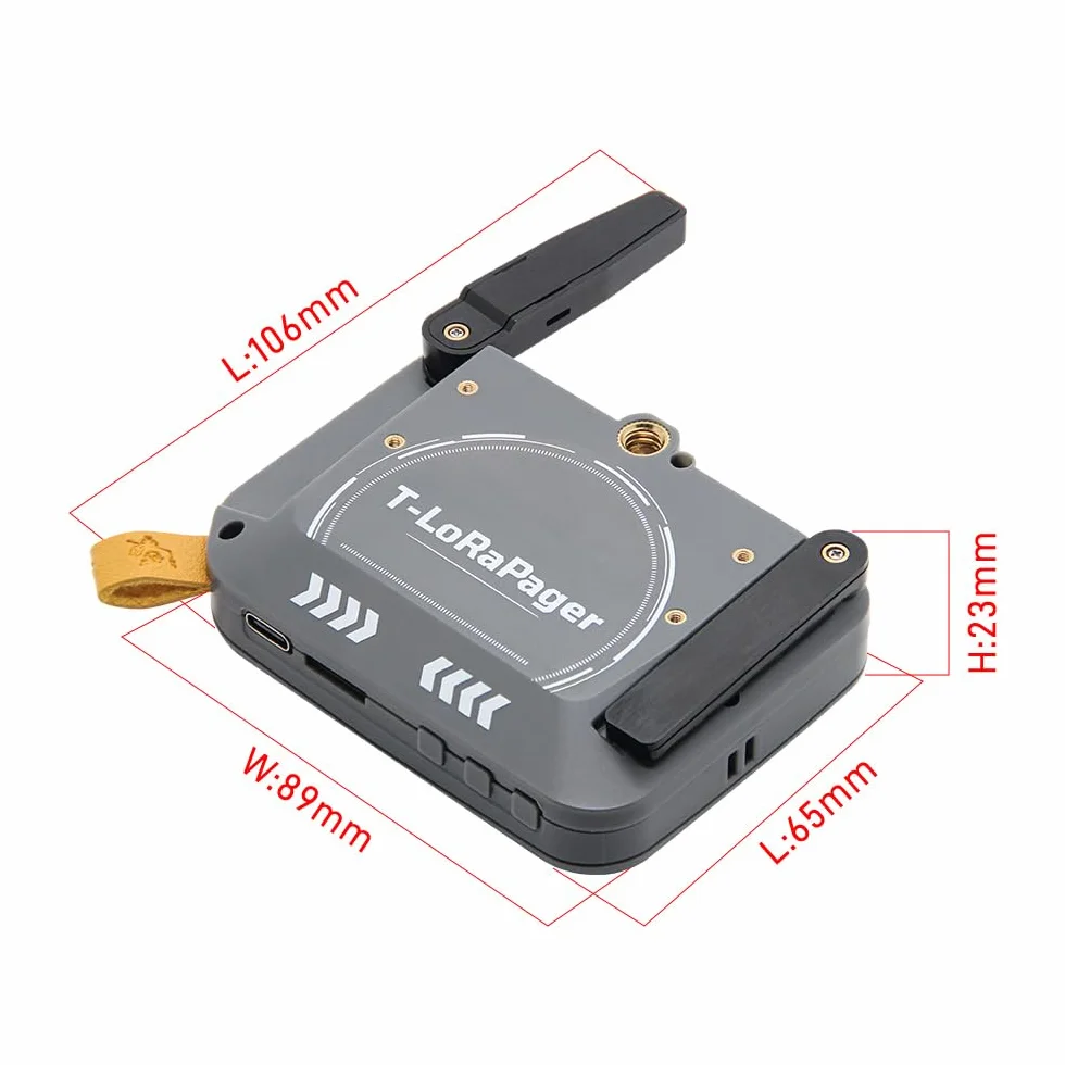 LILYGO T-Lora Pager ESP32 LoRa NFC RTC Al Smart Sensor TTGO Entwicklungsboard mit 2,3 Zoll IPS LCD (868Mhz Meshcore Firmware)