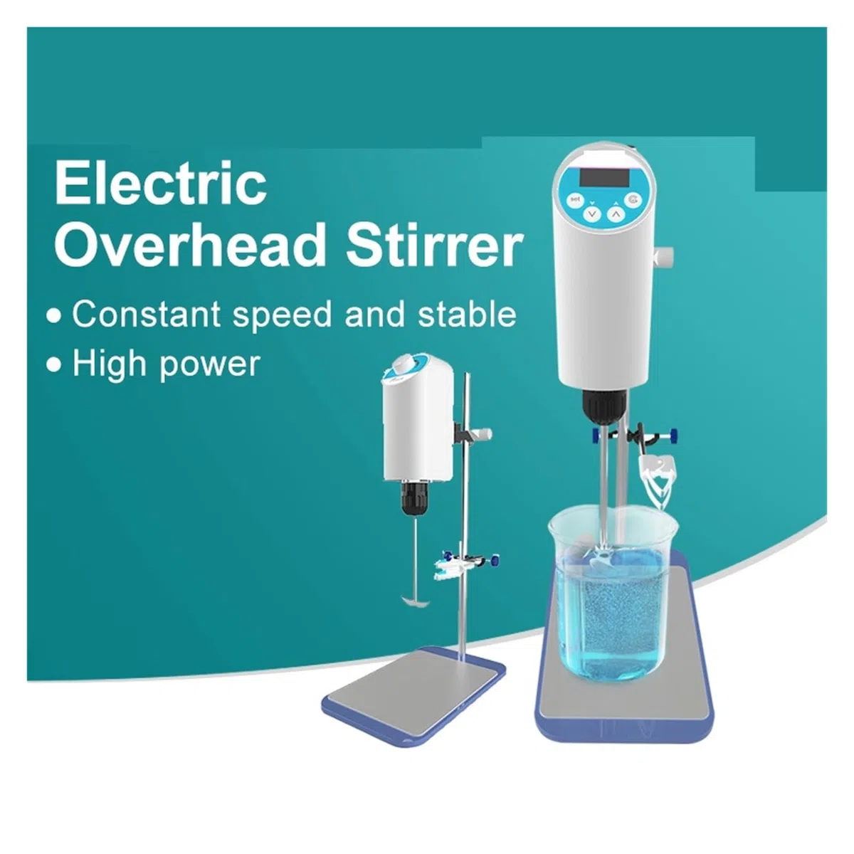 Viskosimeter, 110 V bis 220 Laborrührer, elektrischer Rührer, Digitalanzeige, Labormischer, Laborausrüstung, maximale Rührkapazität: 20 l(OSC-10L(LCD),EU plug)
