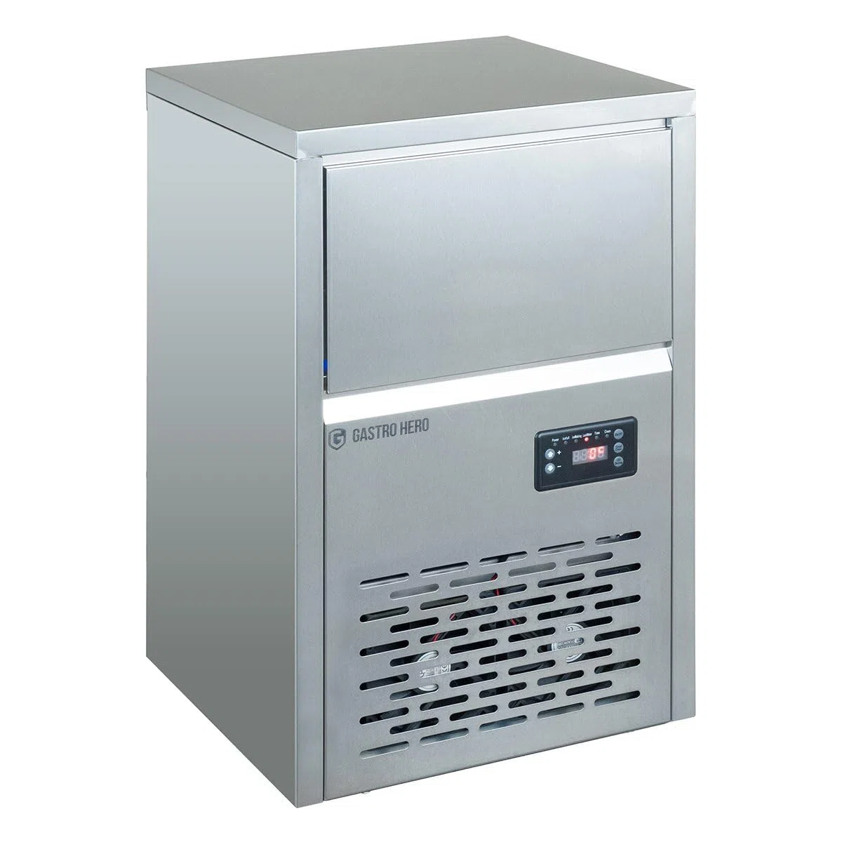 GastroHero Eiswürfelbereiter ECO 40 kg Vollwürfel Eiswürfelmaschine Edelstahl Eismaschine 40 kg/24h Eisbereiter Gastro luftgekühlt Vorratsbehälter 10 kg