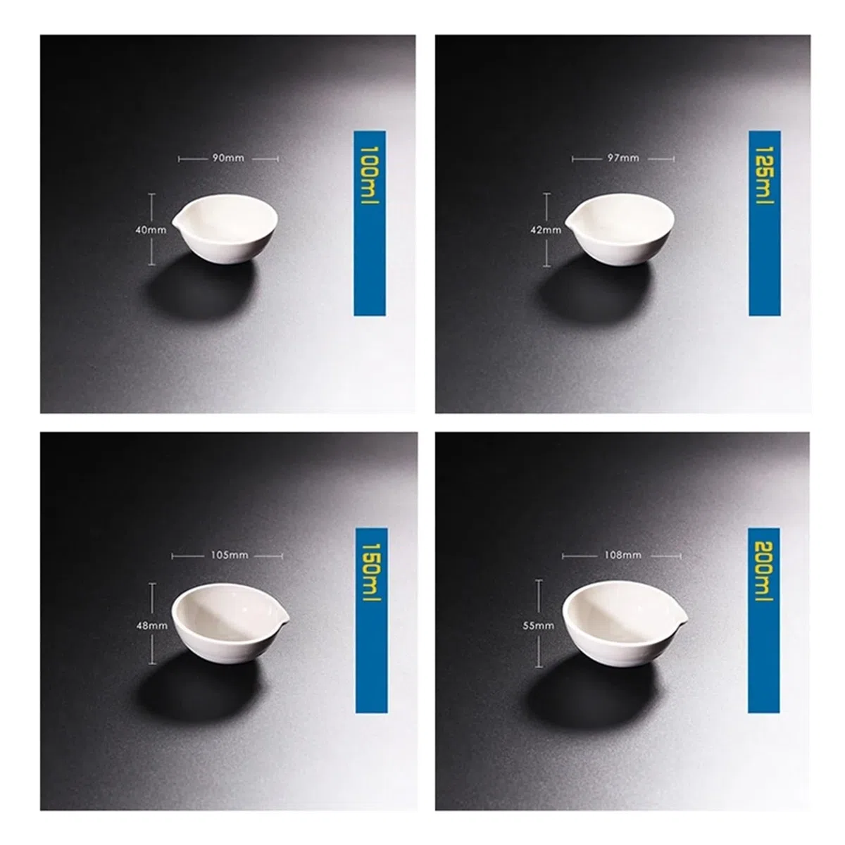 10 Stück/Packung Keramik-Verdunstungsschale, Laborausrüstung(200mL)