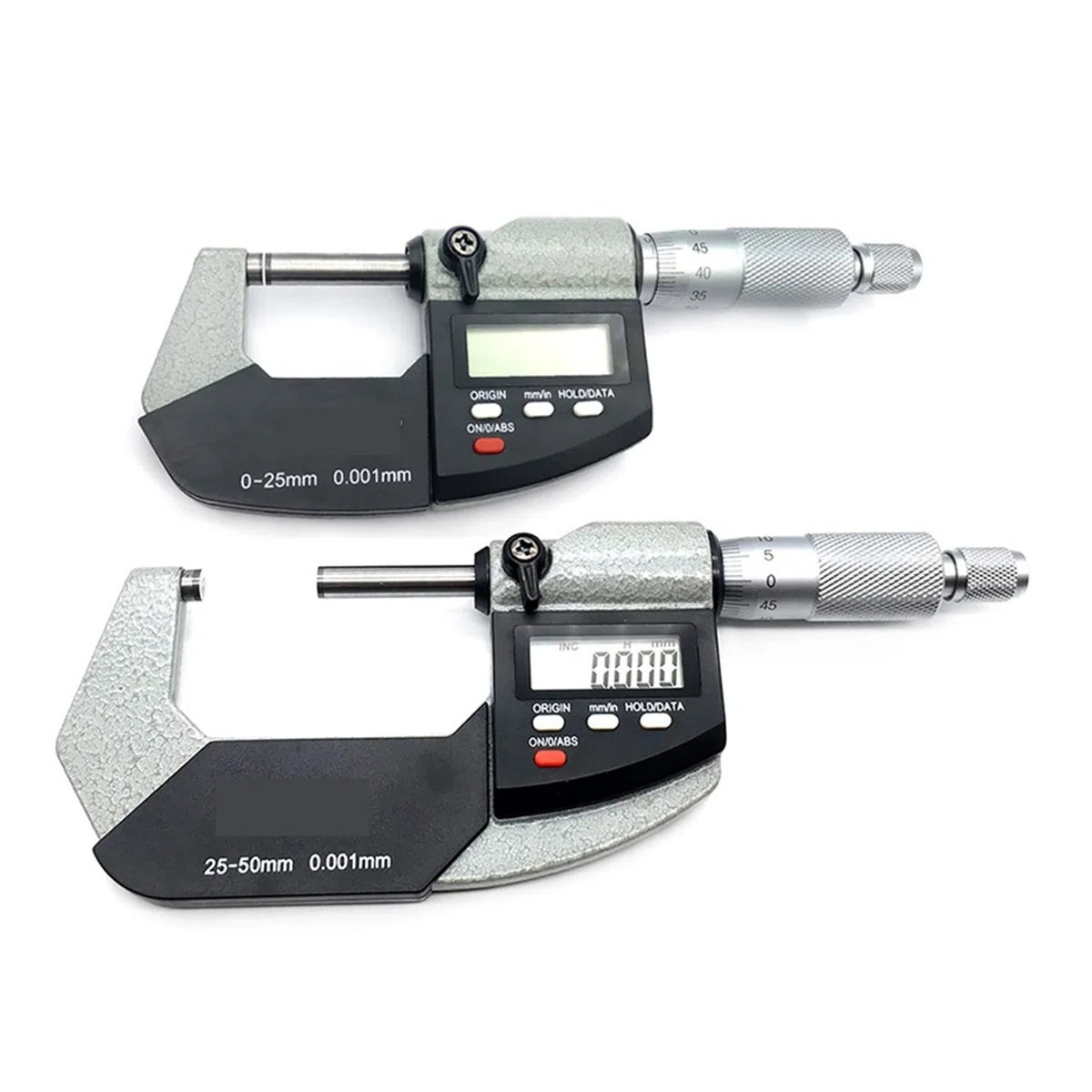 Außenmessschraube, 0-25mm 25-50mm 50-75mm 75-100mm 0,001 mm elektronisches Außendurchmesser digitaler Mikrometermessgerät Micrometer Messwerkzeuge, Messwerkzeug(4pcs set)