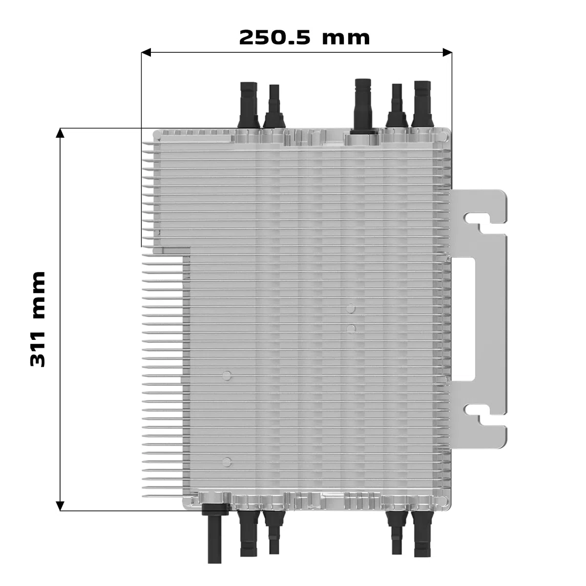 DEYE Mikro-Wechselrichter 1600 W SUN-M160G4-EU-Q0 inkl. 5m Anschlusskabel für Mini-PV Solaranlage Balkonkraftwerk, IP67 wetterfest, 4 MPPT, WiFi, Micro Inverter