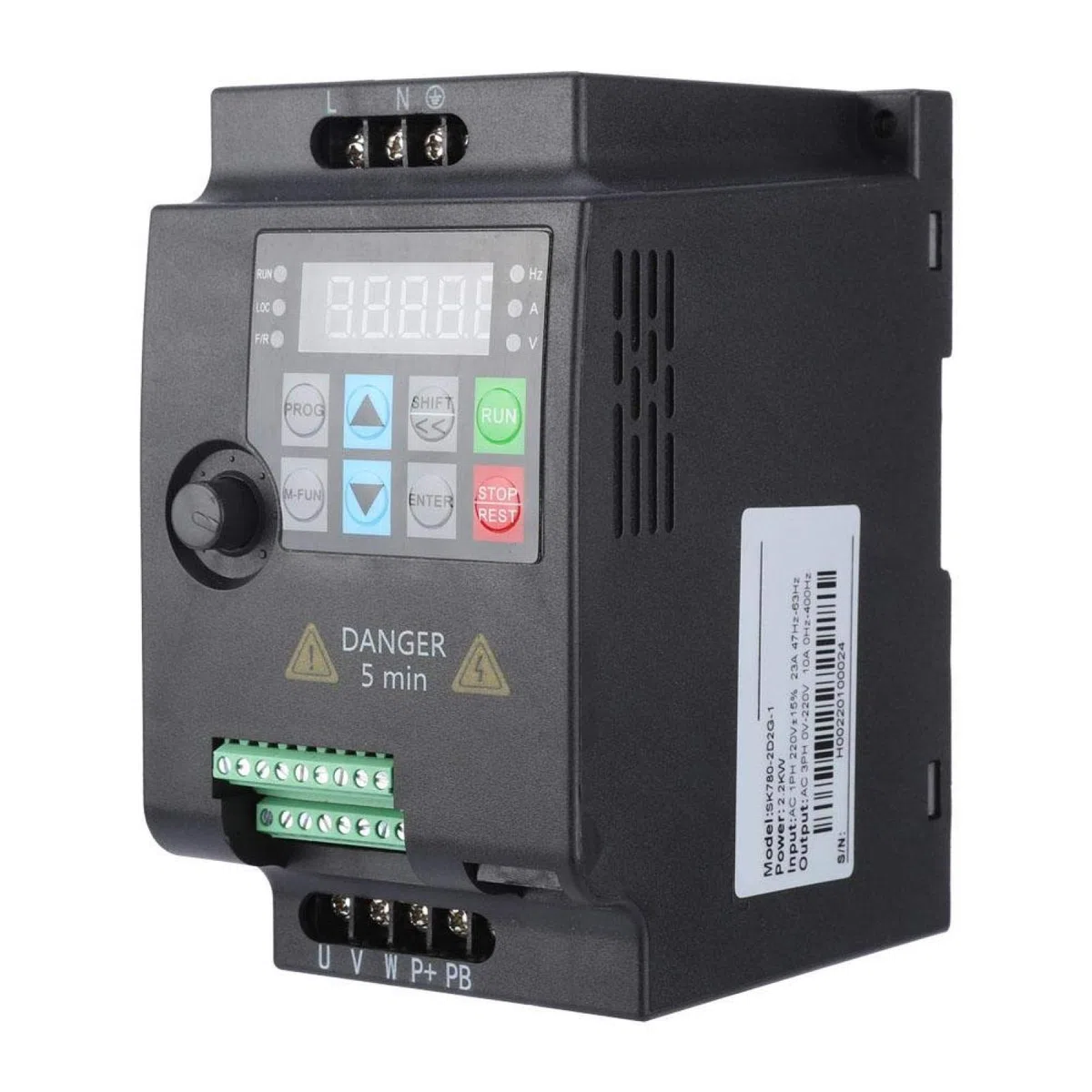 2.2kW VFD Frequenzumrichter AC Einphasiger 220V Eingang Dreiphasiger 220V-Ausgang Wechselrichter