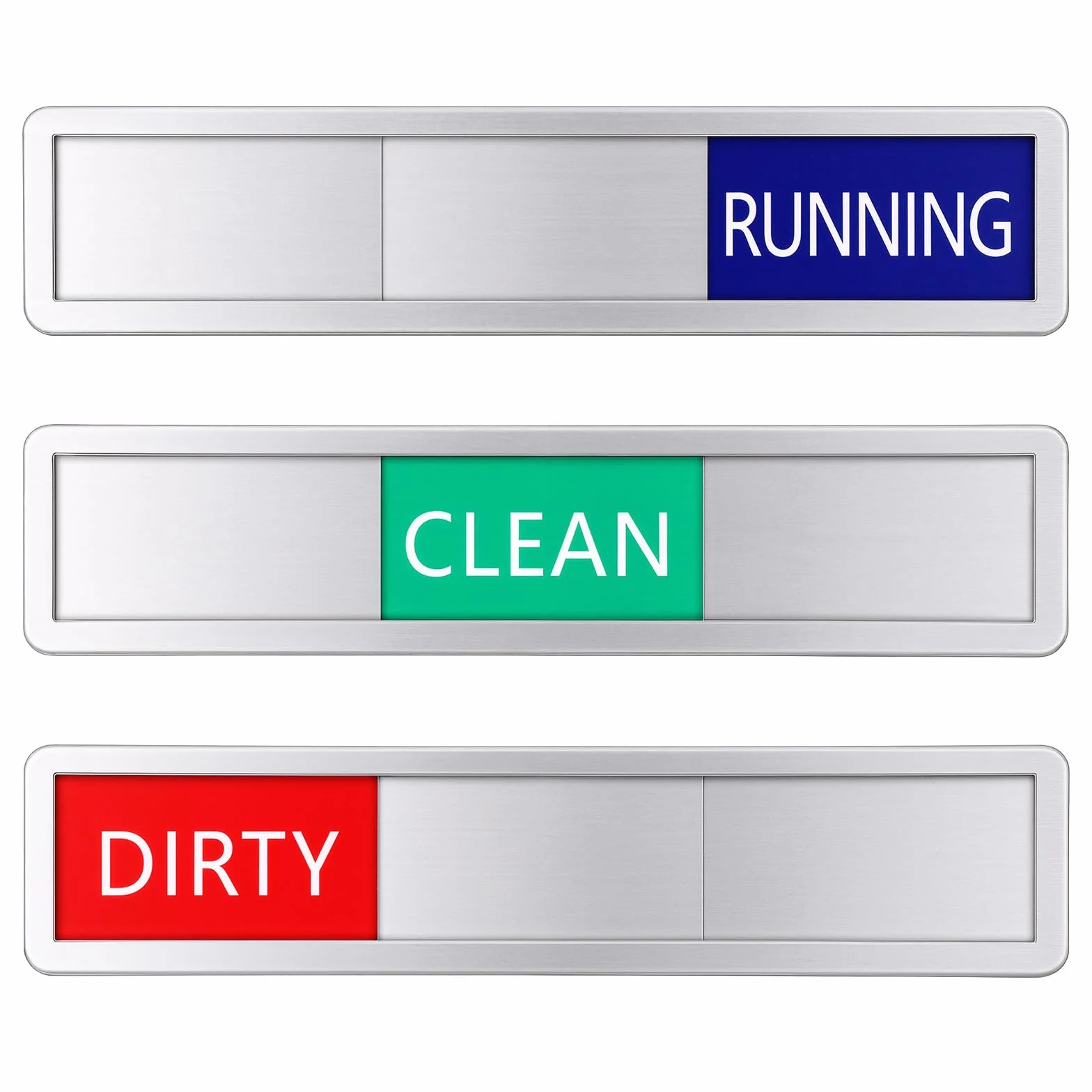SAUBER/SCHMUTZIG Schiebeschild,Geschirrspüler Clean Dirty Dishwasher Sign,Clean Dirty Runing Schild,Geschirrspüler Küchenzabehör mit Doppelseitigem Kleber