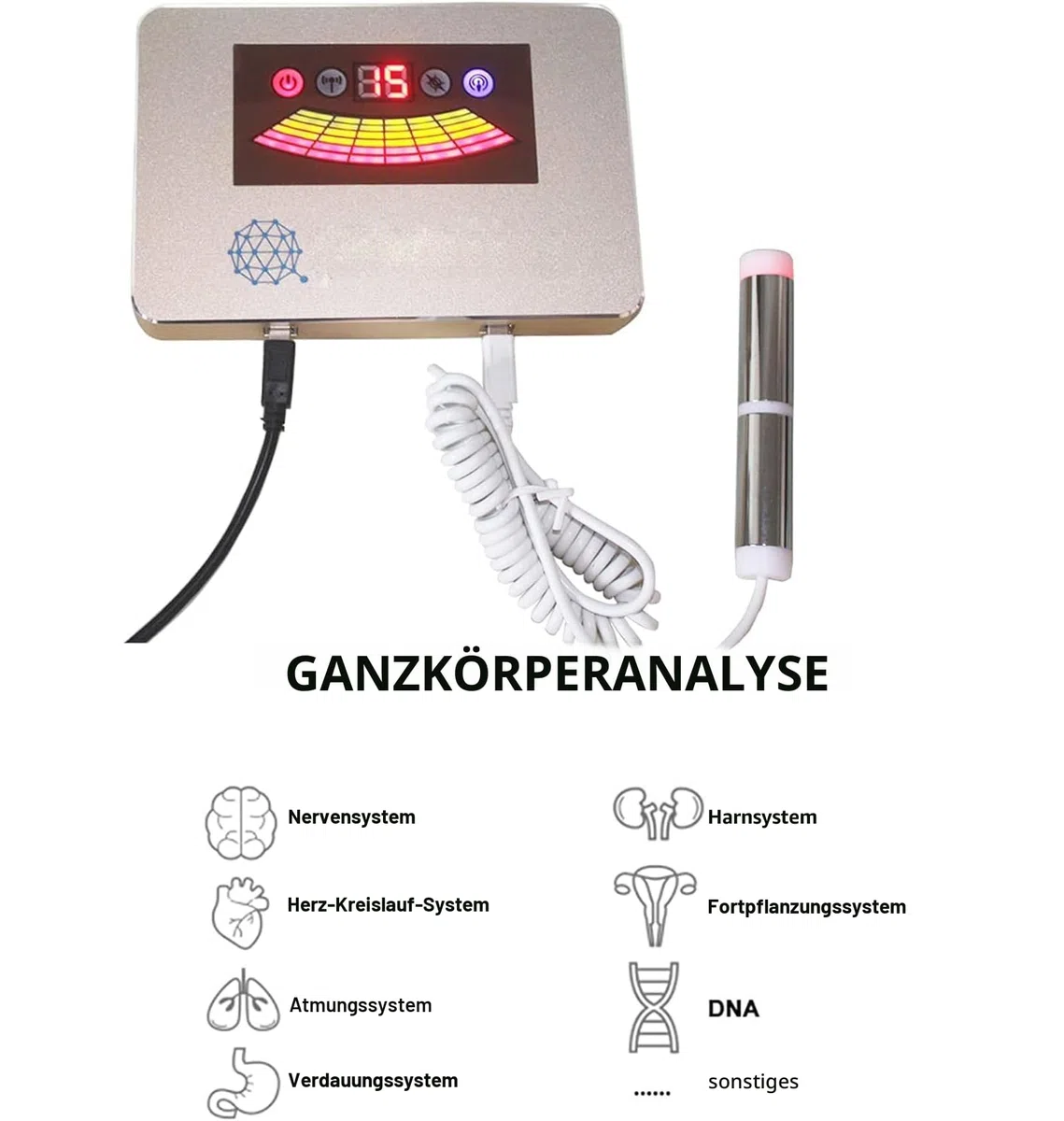 Ganzkörper-3D-Scan-Quantenanalysator für Gesundheitsanalyse, optimales Wohlbefinden, mehrsprachige Unterstützung, Windows-kompatibel